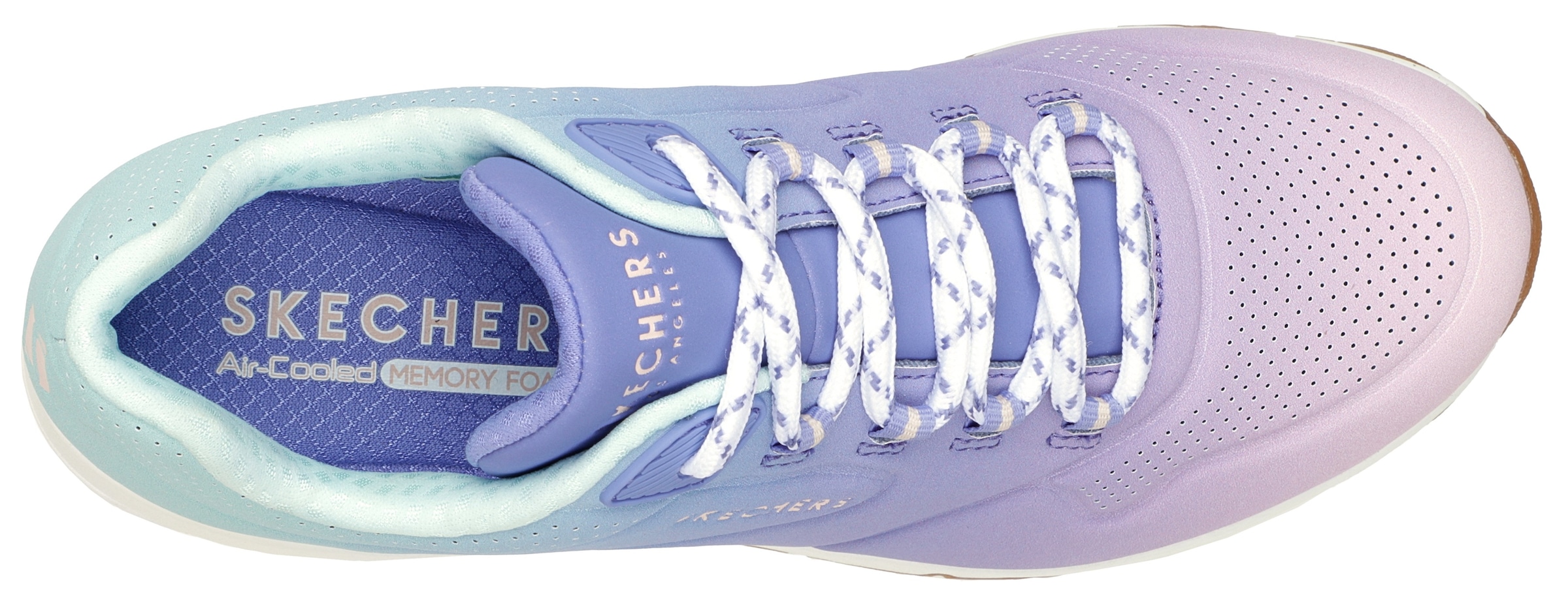 Skechers Sneaker »UNO 2 OMBRE AWAY«, in leuchtender Farbkombi, Freizeitschuh, Halbschuh, Schnürschuh