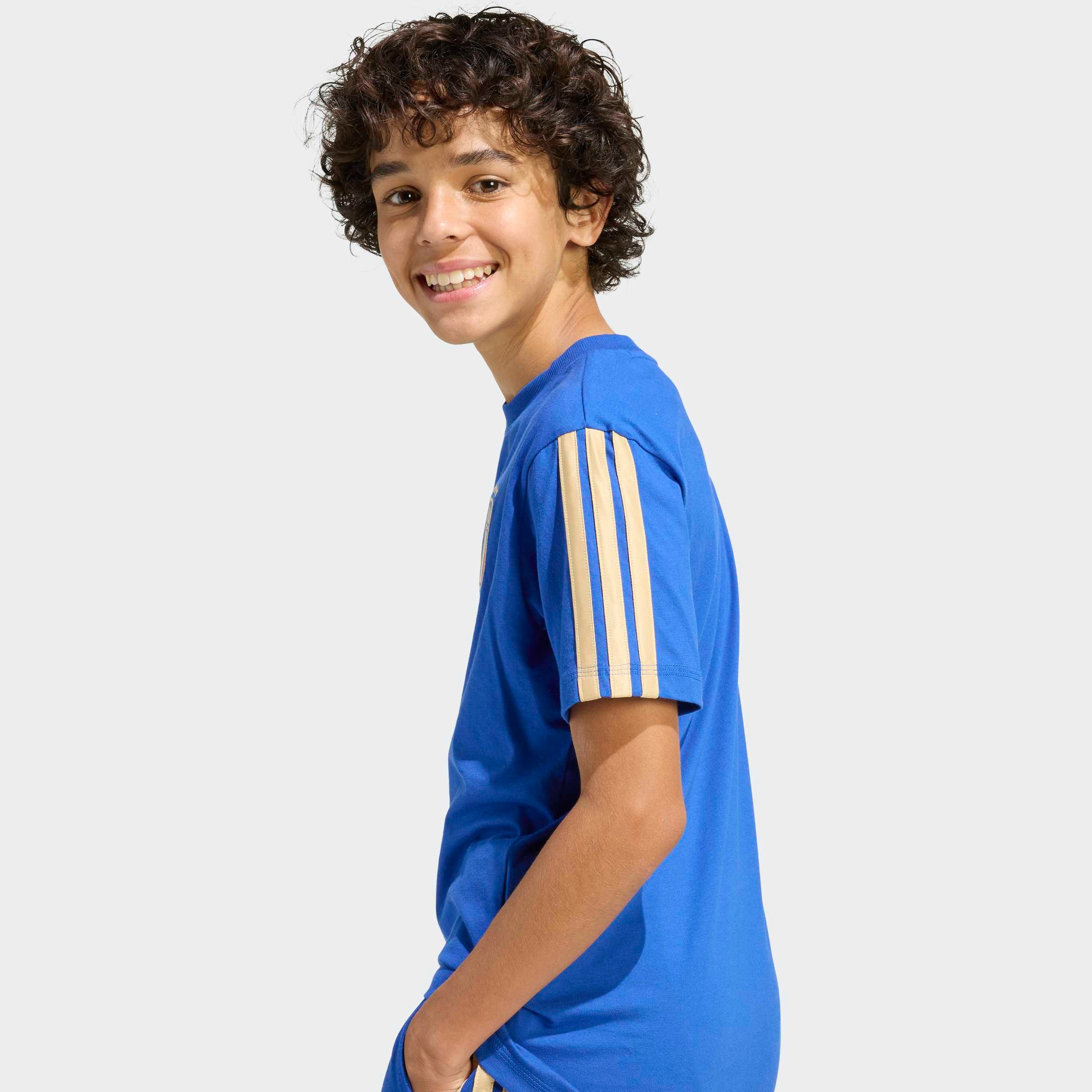 adidas Performance T-Shirt »FIGC KIDS TEE« für Kinder, mit Rundhalsausschnitt, fußball-inspiriertes Design