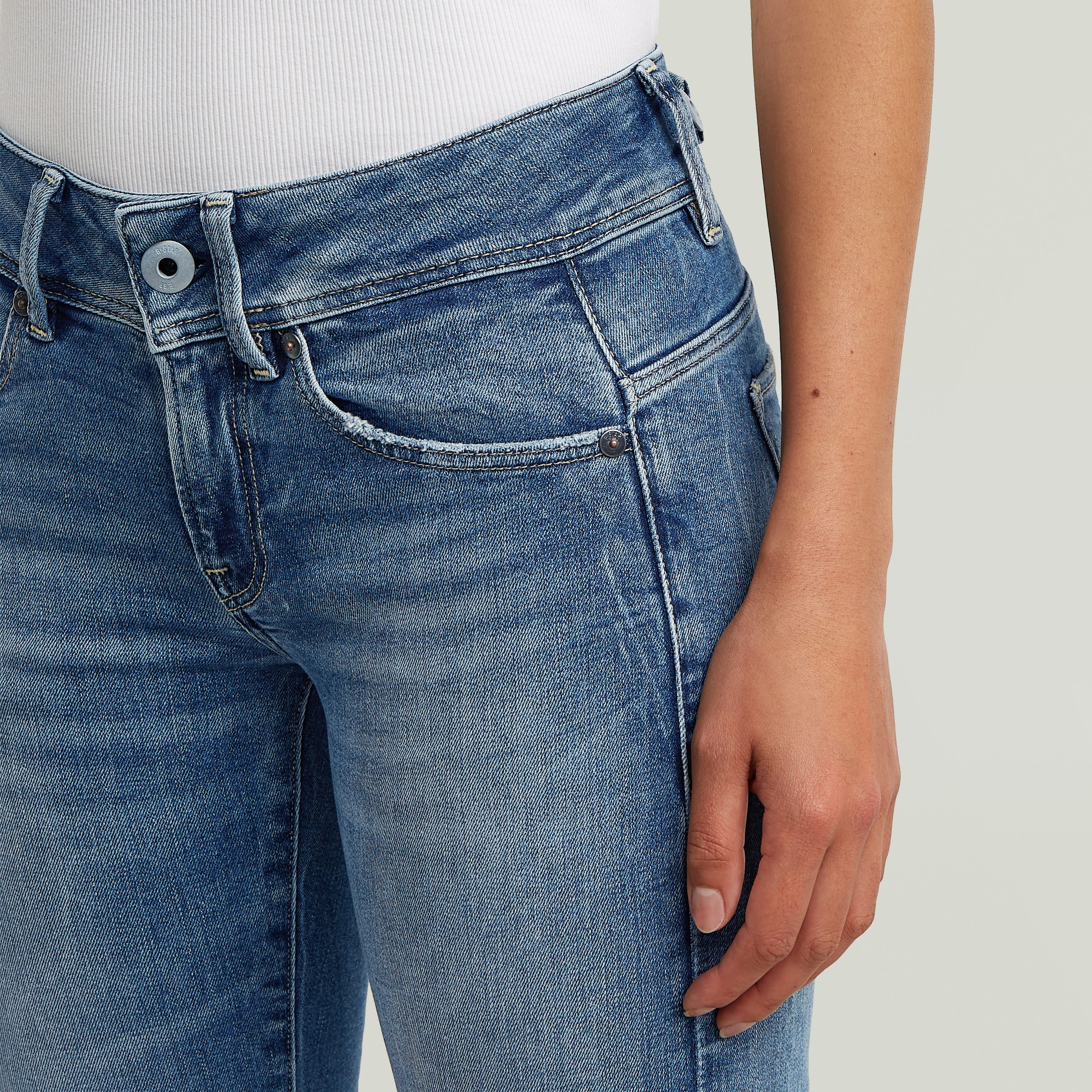 G-STAR Bootcut-Jeans »Midge« mit verstellbarem Riegel, mittelhoher Bund