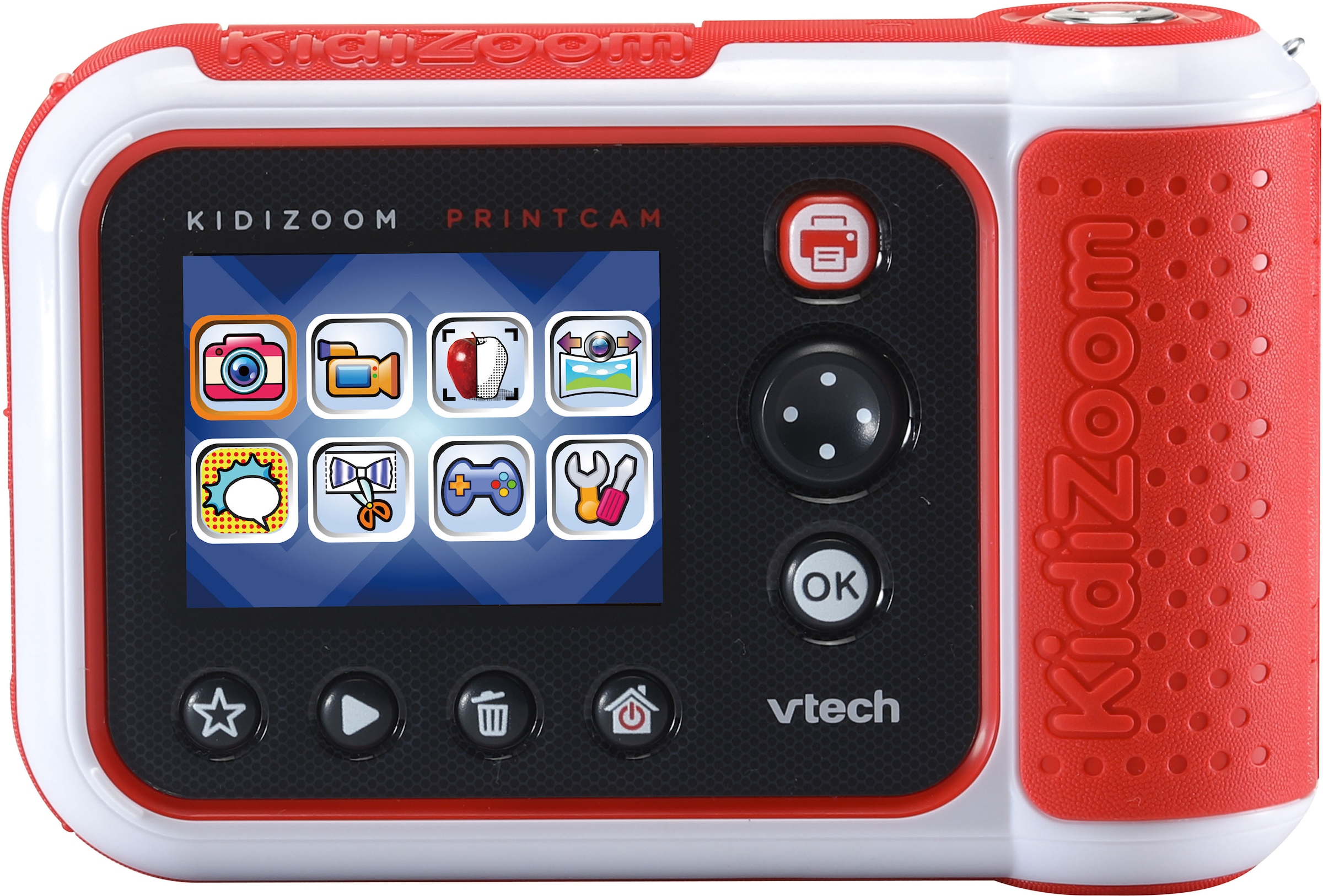 Vtech® Kinderkamera »KidiZoom Print Cam, rot«, 5 MP, 5 MP, mit eingebautem Thermodrucker