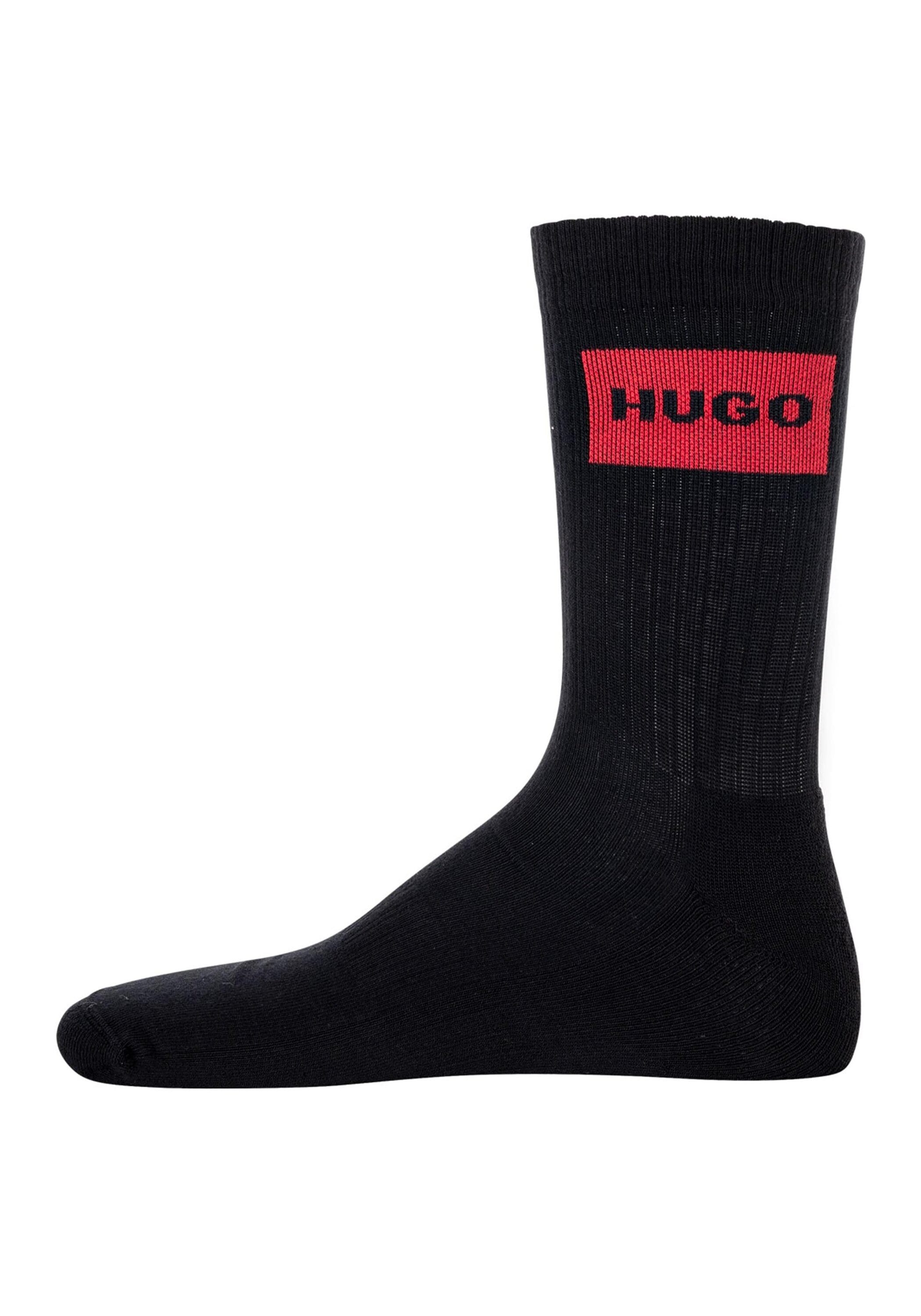HUGO Kurzsocken »Socken 2P QS RIB LABEL CC 10257974 01 2er Pack«