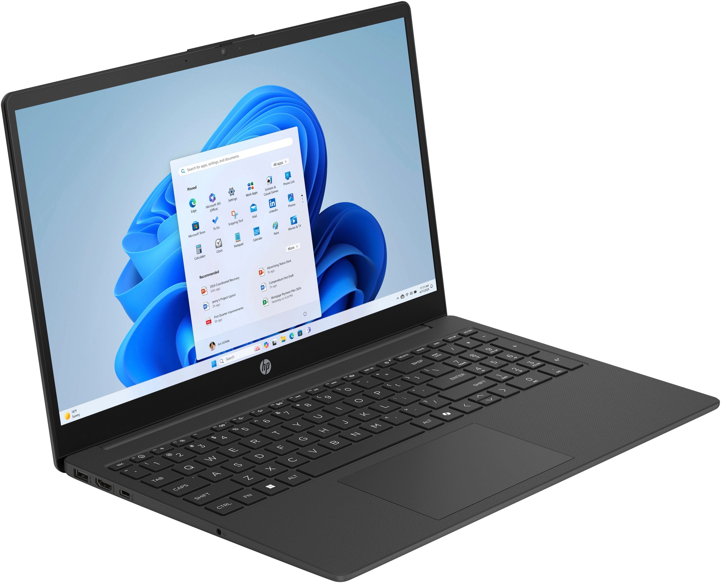 HP Notebook »15-fc0262ng« 39,6 cm / 15,6 ″ AMD Ryzen 5 Radeon Graphics;USB 3.2 Gen 1.0 Type-C Anschluss;HDMI v1.4b;Kombi-Anschluss für Kopfhörer/Mikrofon;AC Smart Pin Netzadapterbuchse 1.000 GB SSD