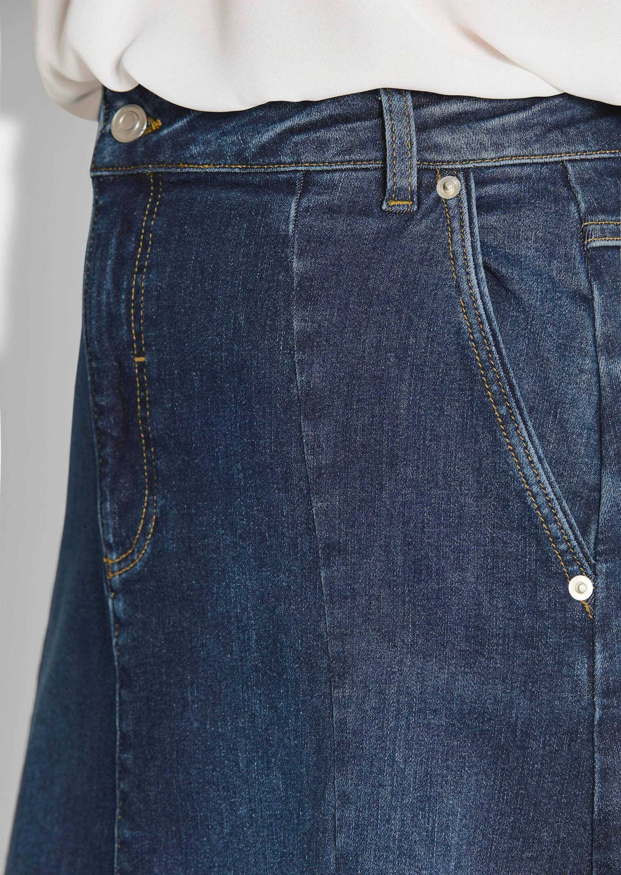 GOLDNER Jeansrock »Kurzgröße Bequemer Denim-Rock mit Formbund«