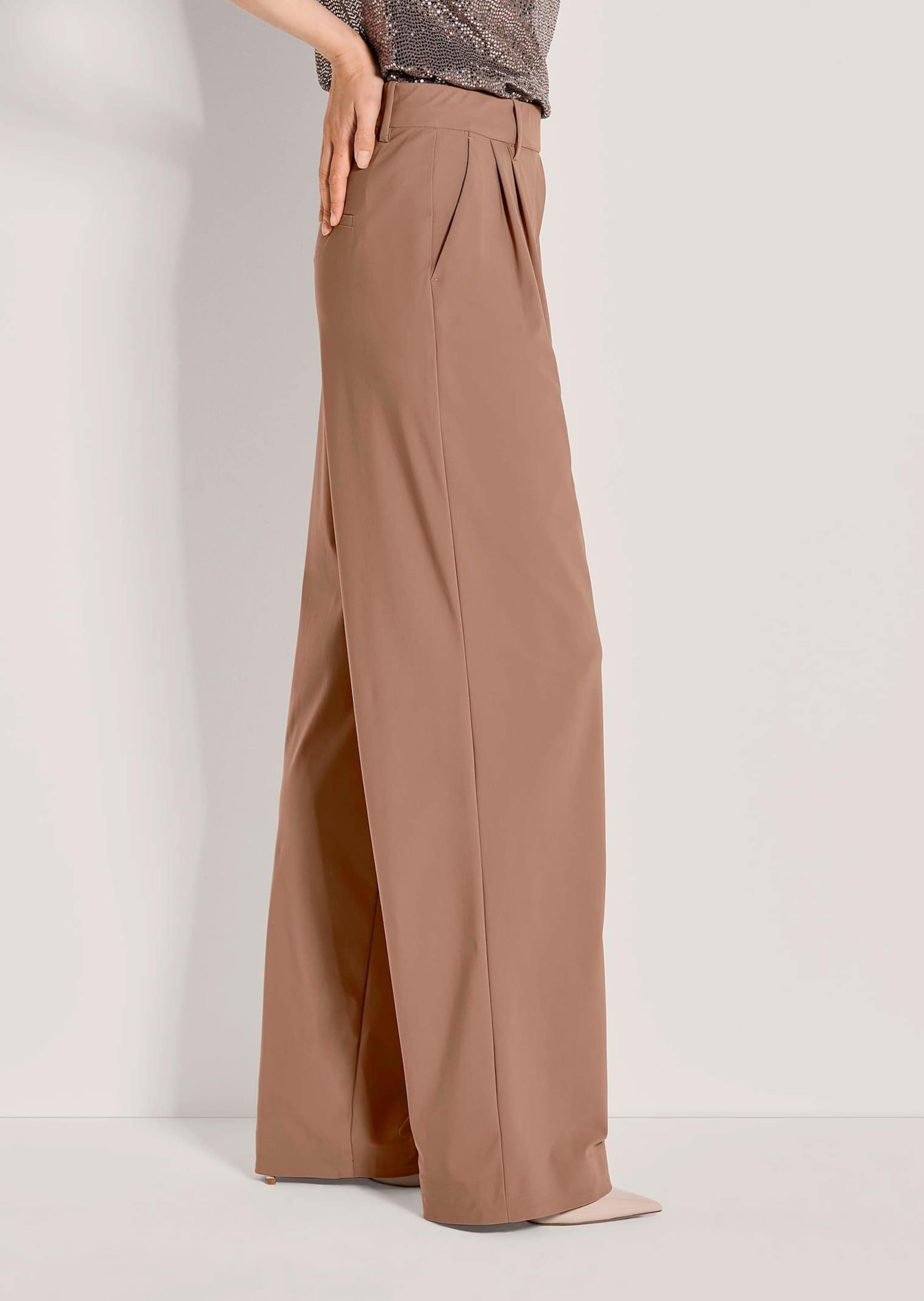 MADELEINE Schlupfhose »Bundfaltenhose mit weitem Bein Elegante Schlupfhose mit weitem Bein«  Microjerseyhose