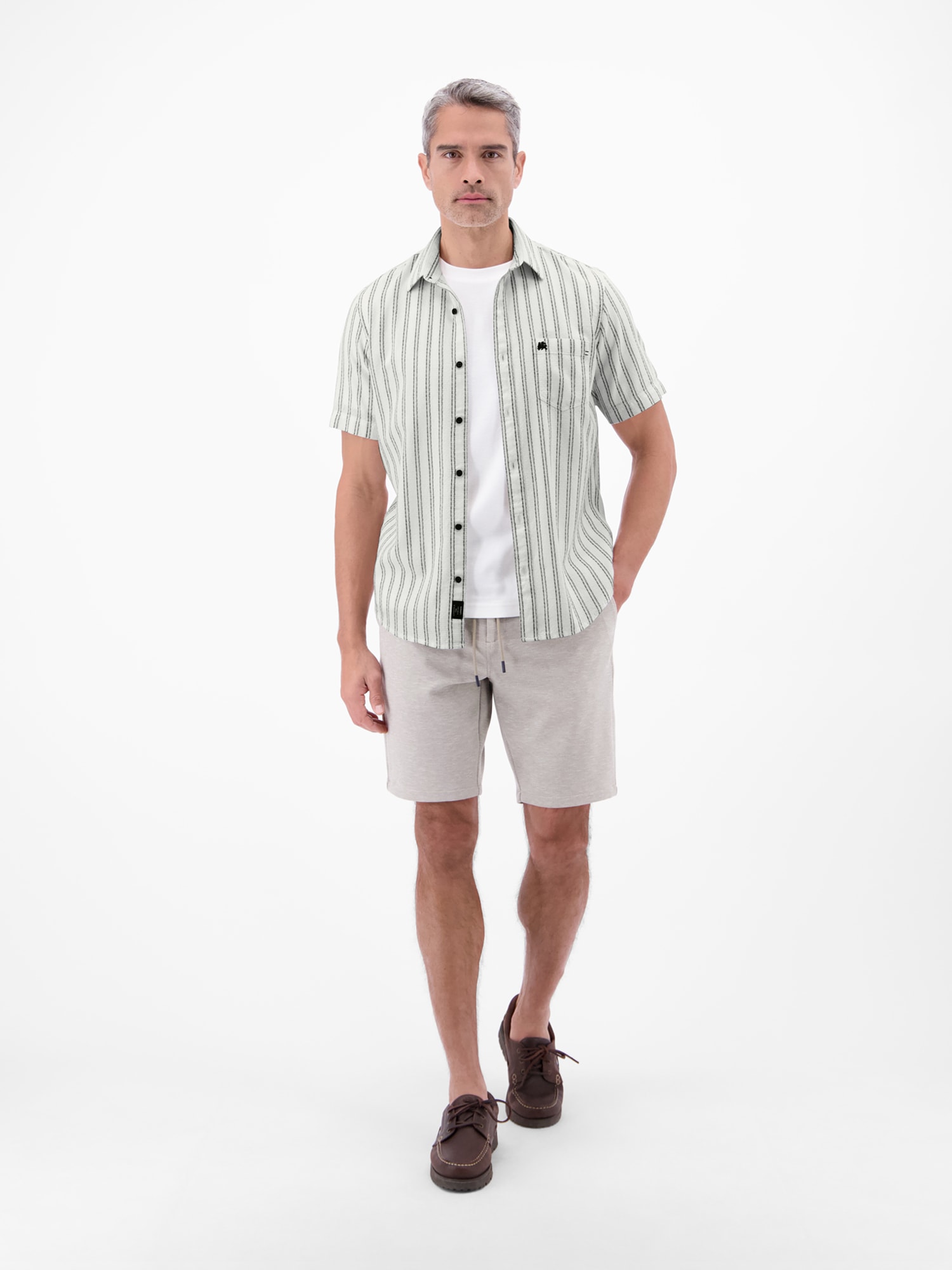 LERROS Kurzarmhemd »Gestreiftes Kurzarmhemd, 100 %Baumwolle«