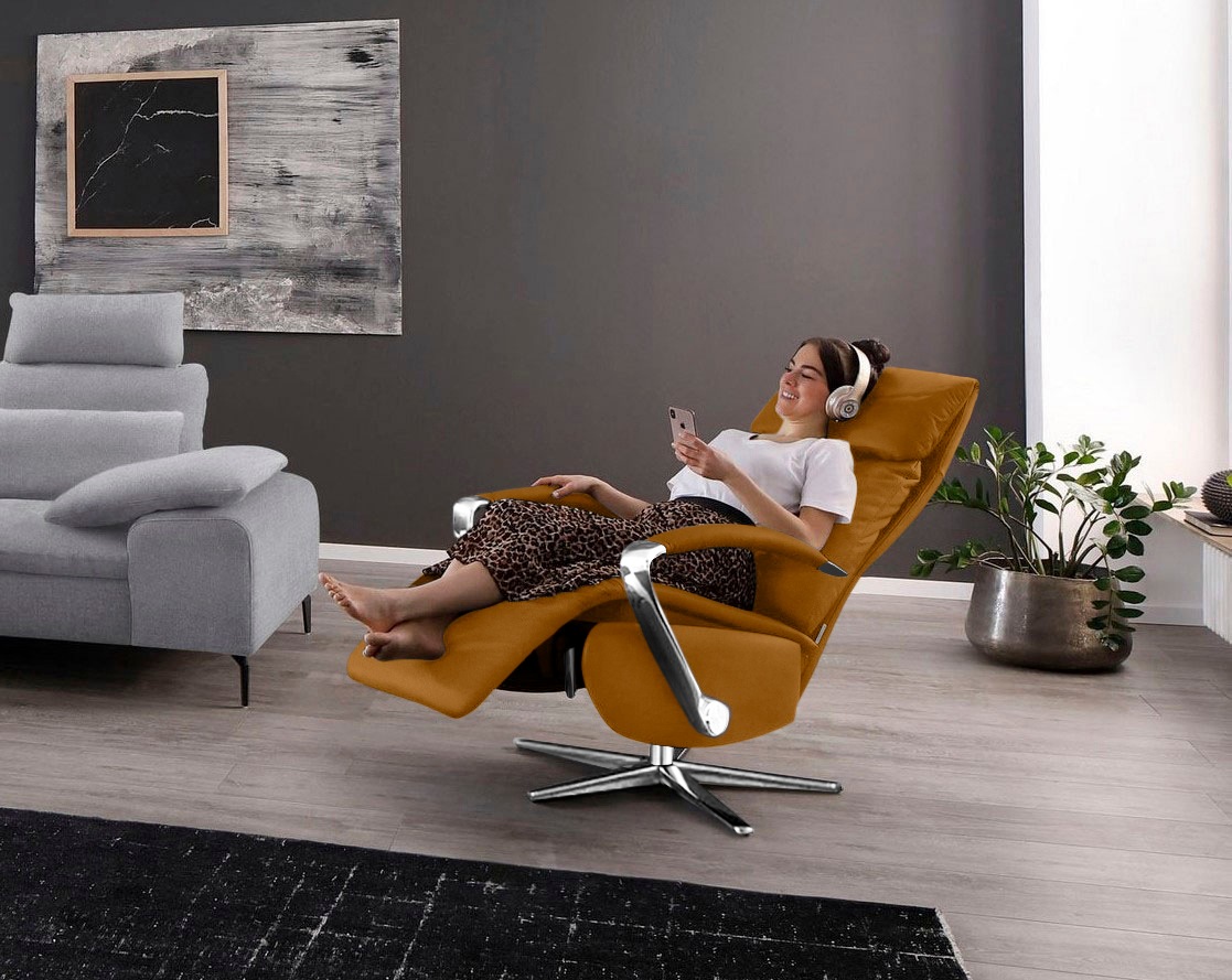 W.SCHILLIG Relaxsessel »rumbaa« wahlweise mit Doppelmotor, in Größen S, M & L, mit 5-Sternfuß
