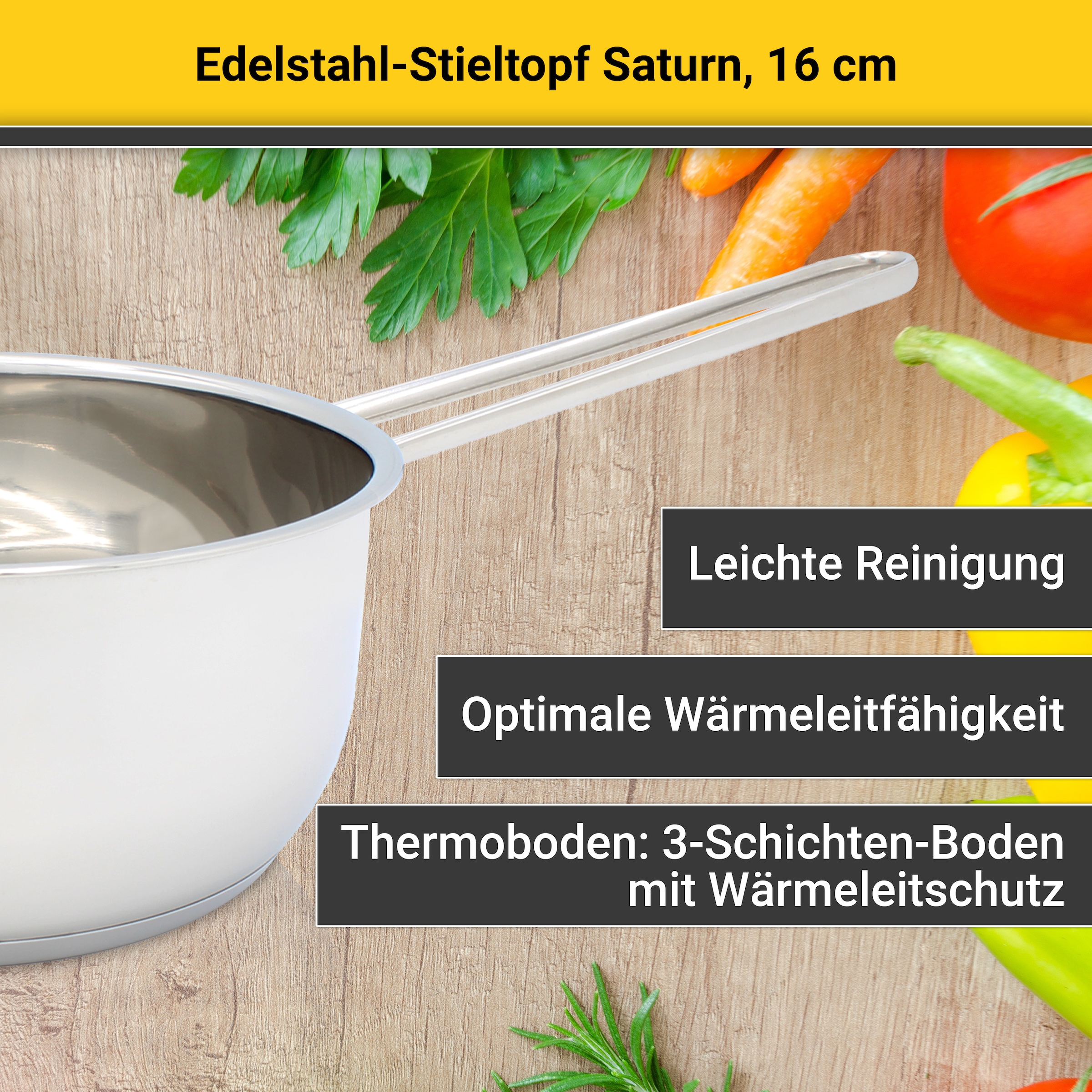 Krüger Kasserolle »Saturn« 1 Stk. tlg. Edelstahl