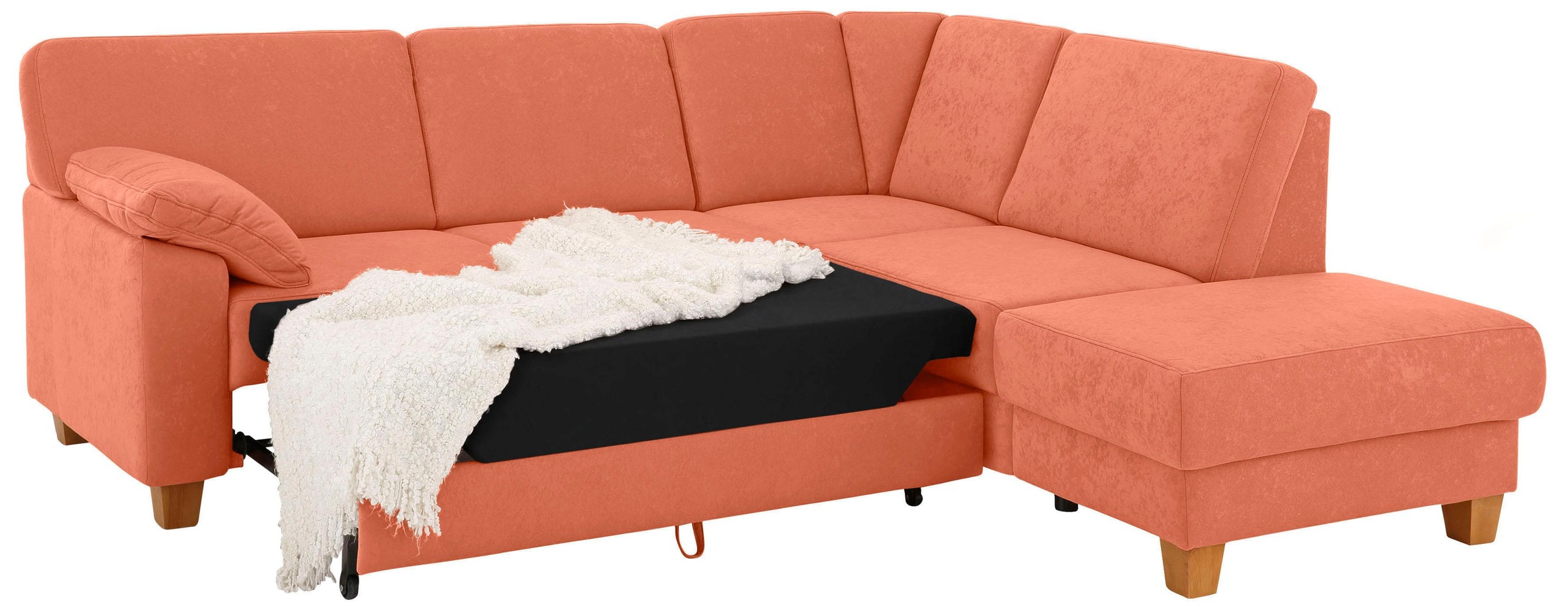 Home affaire Ecksofa »Belfort L-Form«, mit Federkern, wahlweise mit Bettfunktion und Stauraum