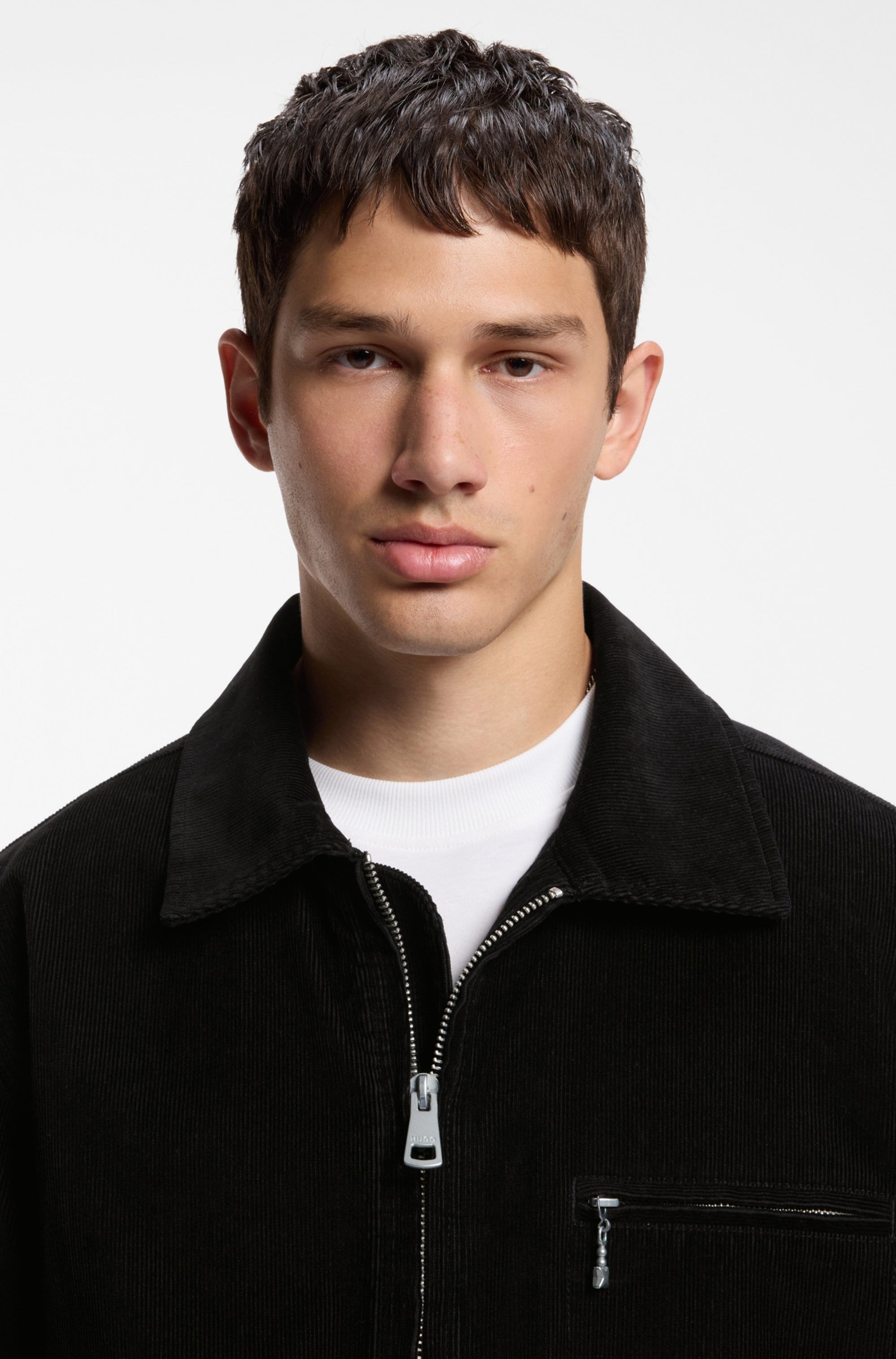 HUGO Cordjacke »Braxton264W1« mit Hemdkragen