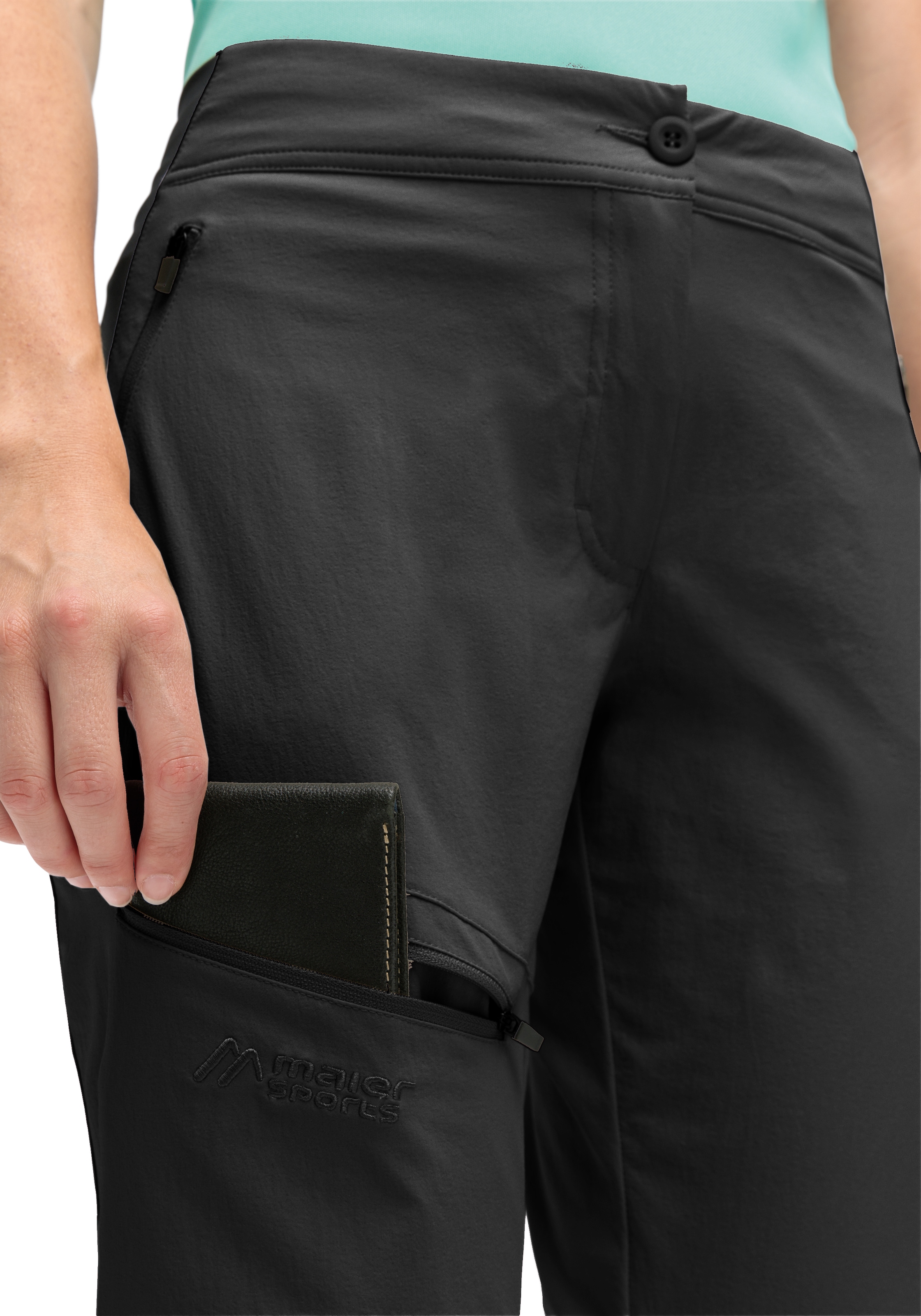 Maier Sports Outdoorhose »Inara slim Vario«, Damen Wanderhose, Funktionshose mit Variobund und 4 Taschen, Slim Fit