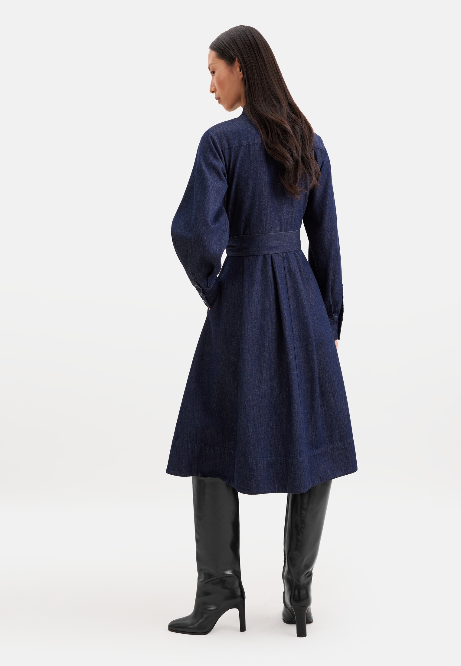 seidensticker Blusenkleid 1/1 Kragen Denim