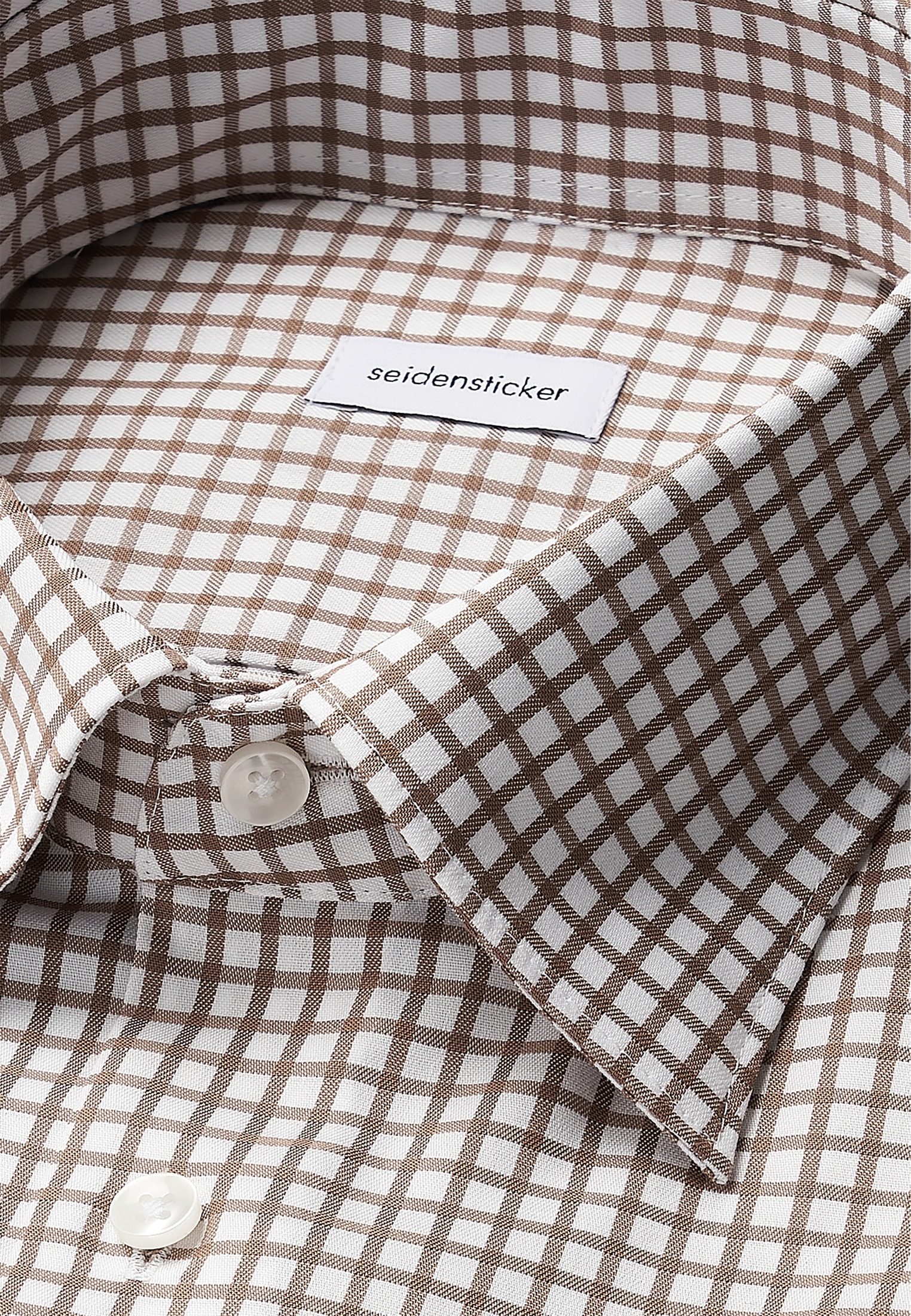 seidensticker Businesshemd »Schwarze Rose«, Shaped 1/1 Covered-Button-Down-Kragen Karo