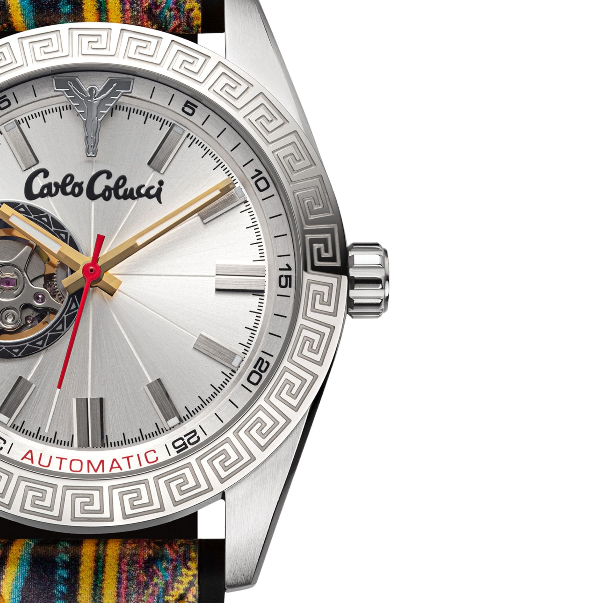 CARLO COLUCCI Automatikuhr Armbanduhr, Herrenuhr, Mechanische Uhr, Silikonarmband, analog