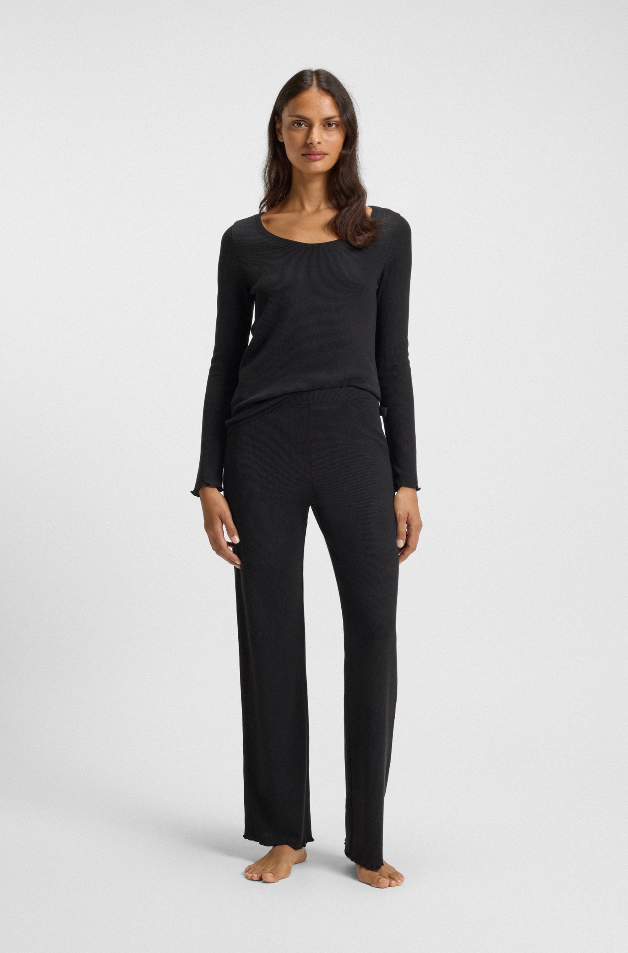 BOSS Pyjamahose »Cosy Waffle«  aus Baumwoll-Mix mit Waffelstruktur