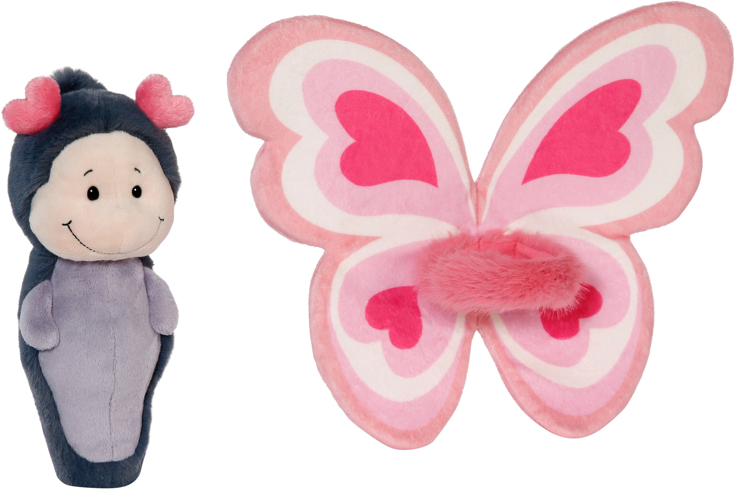 Nici Kuscheltier »Love, Schmetterling, 21 cm, in Geschenkbox«, enthält recyceltes Material