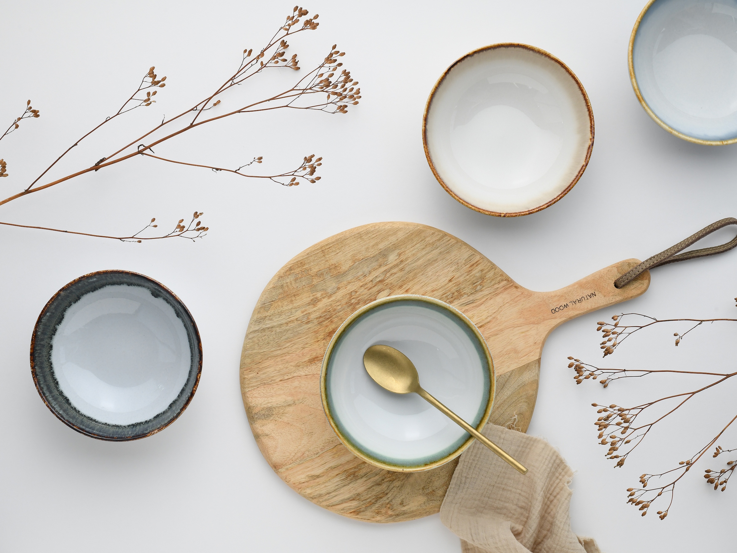 CreaTable Schale »Cascade, Smoothie Bowl 16 cm 4-tlg« 4 Stk. aus Steinzeug Rekativglasur, Healthy Food