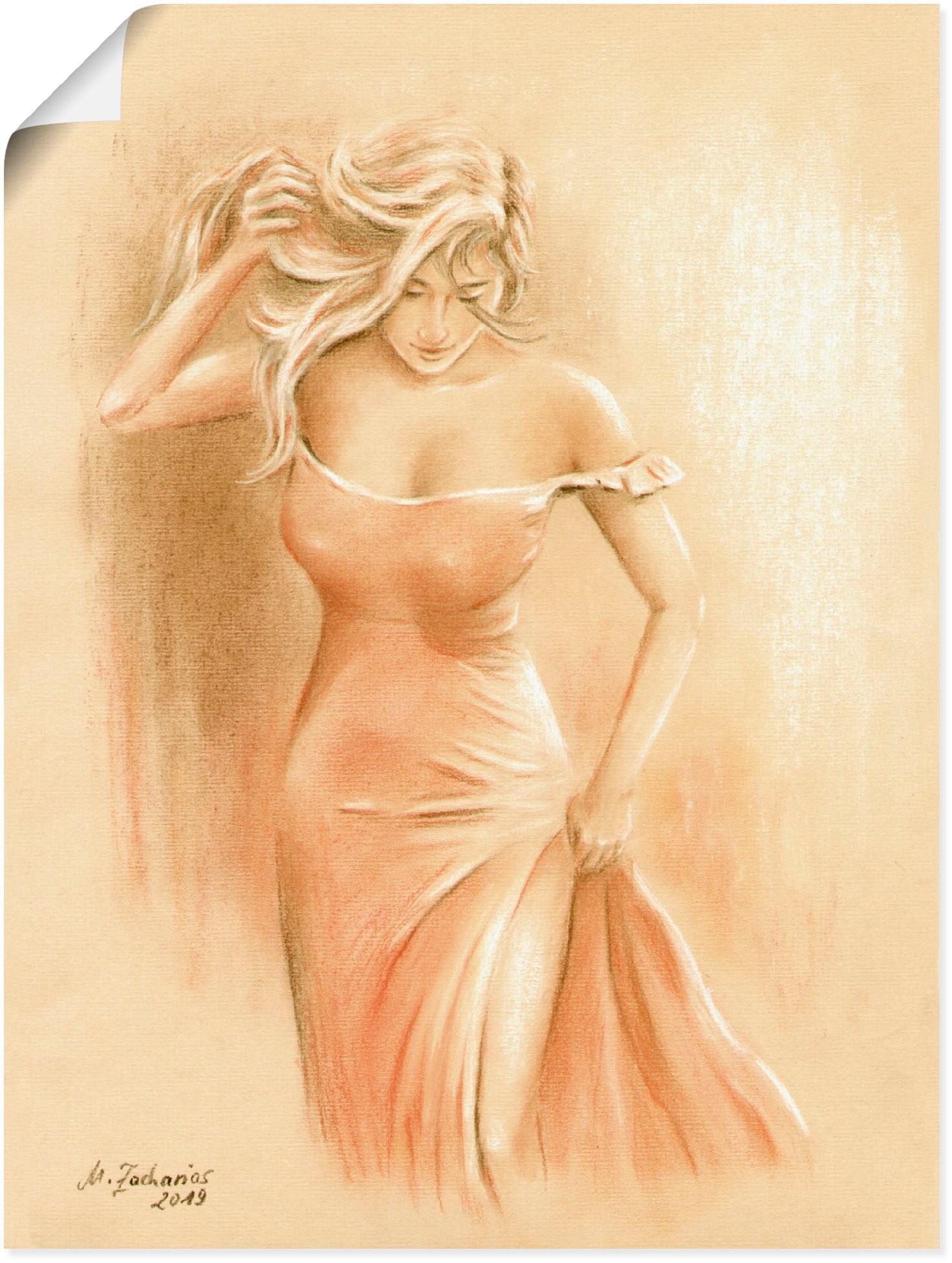 Artland Wandbild »Kurviges Model«, Erotische Bilder, (1 St.), als Leinwandbild, Poster in verschied. Größen