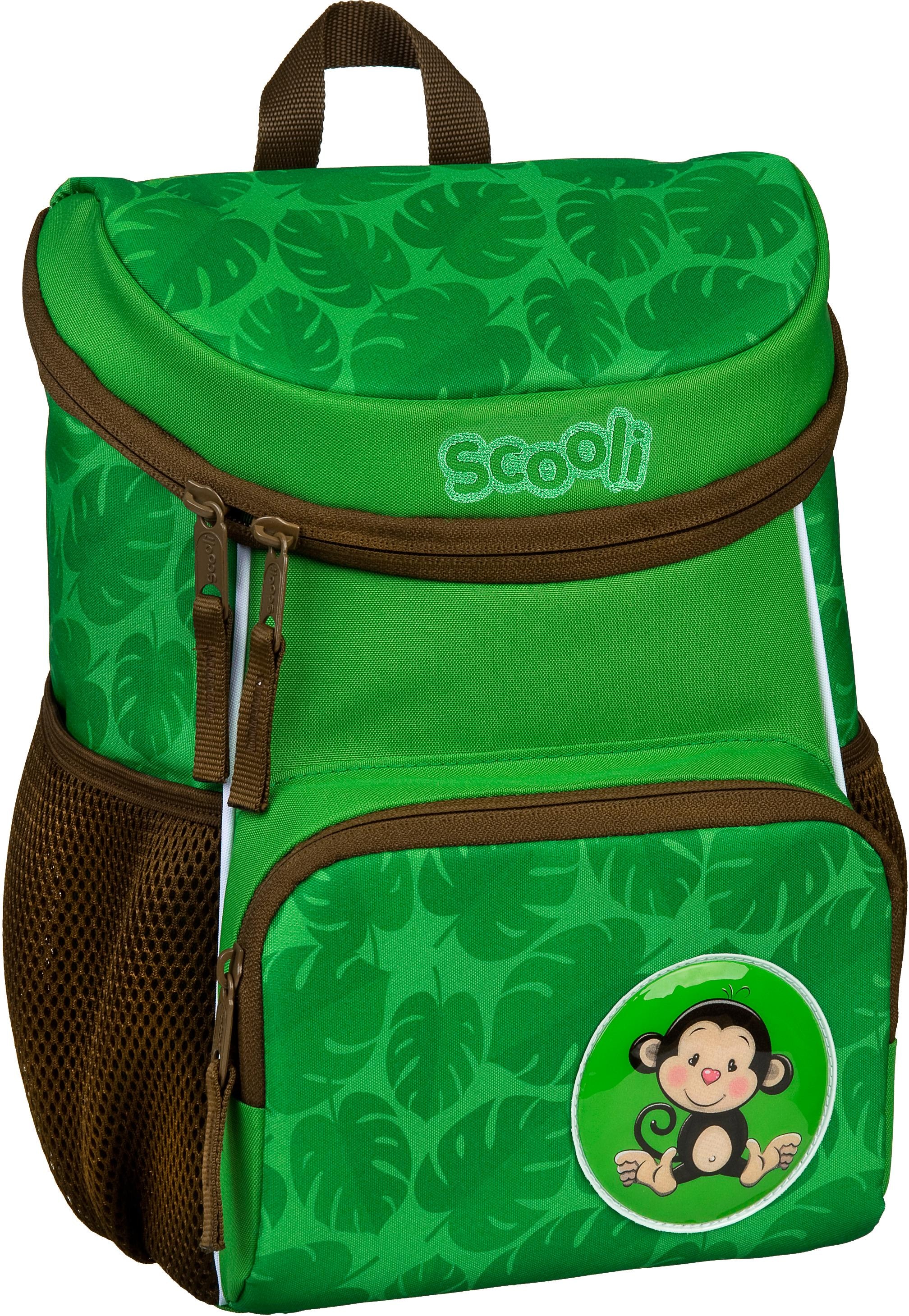 Scooli Kinderrucksack »Mini-Me, Max Monkey«, Reflektoren