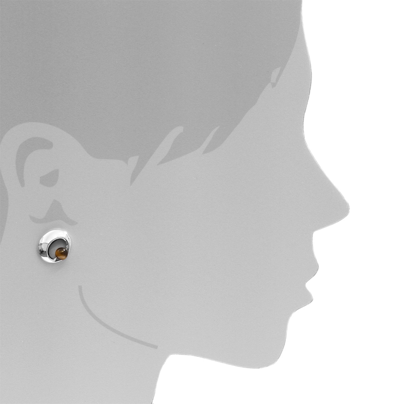OSTSEE-SCHMUCK Paar Ohrstecker »- Lilian - Silber 925/000 - Tigerauge«