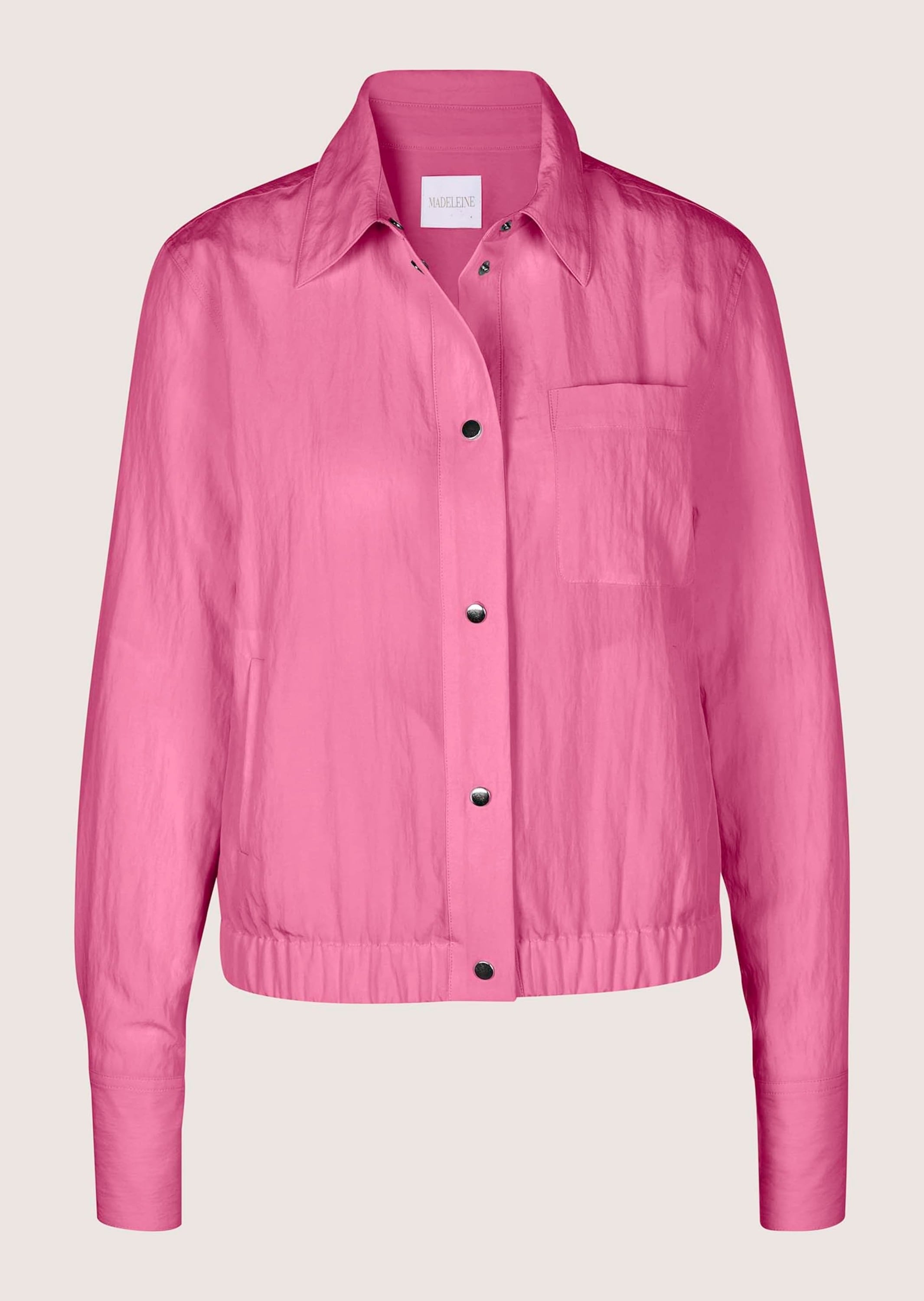 MADELEINE Langarmbluse »Hemdbluse Blusenshirt mit Brusttasche« Breite Manschetten