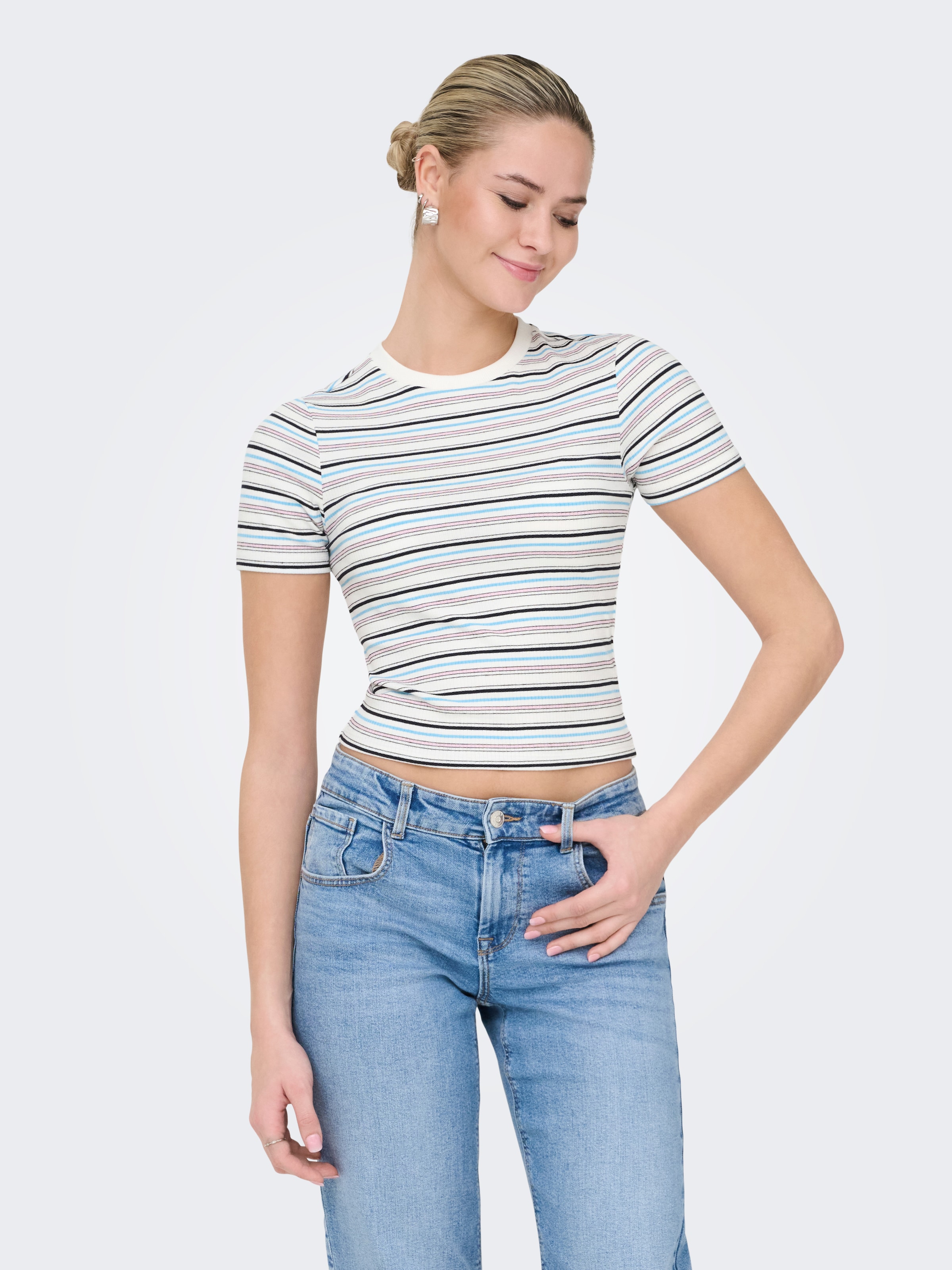 ONLY Kurzarmshirt »ONLLUPE S/S STRIPE TEE JRS«