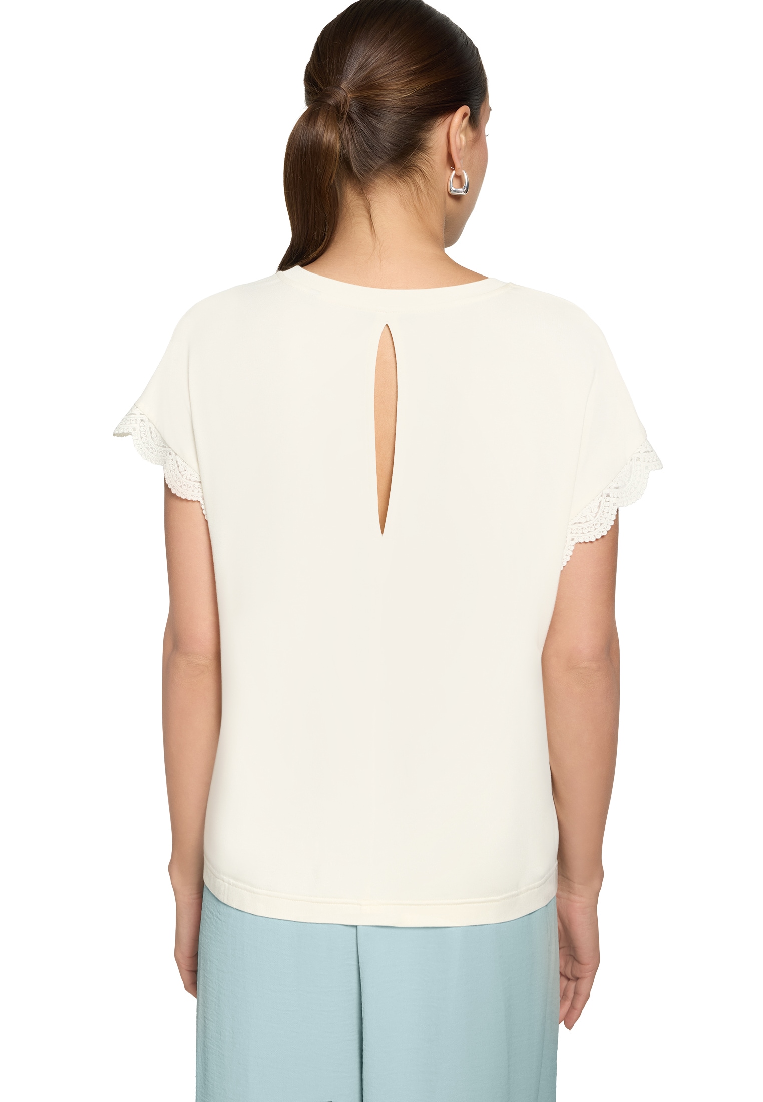 Zero T-Shirt »Shirt mit Spitze«