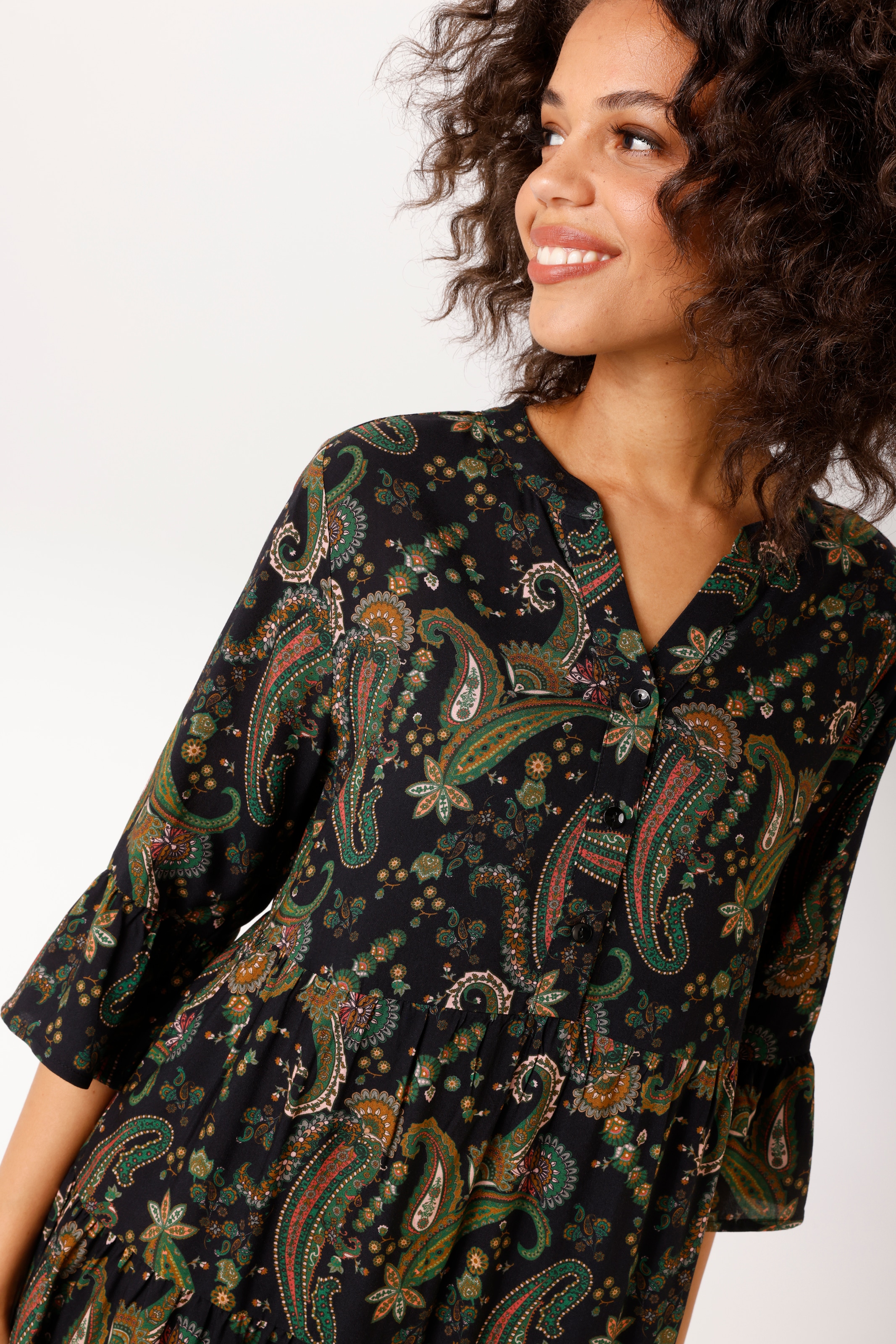 Aniston CASUAL Tunikakleid mit farbenfrohen Paisley-Muster bedruckt - NEUE KOLLEKTION