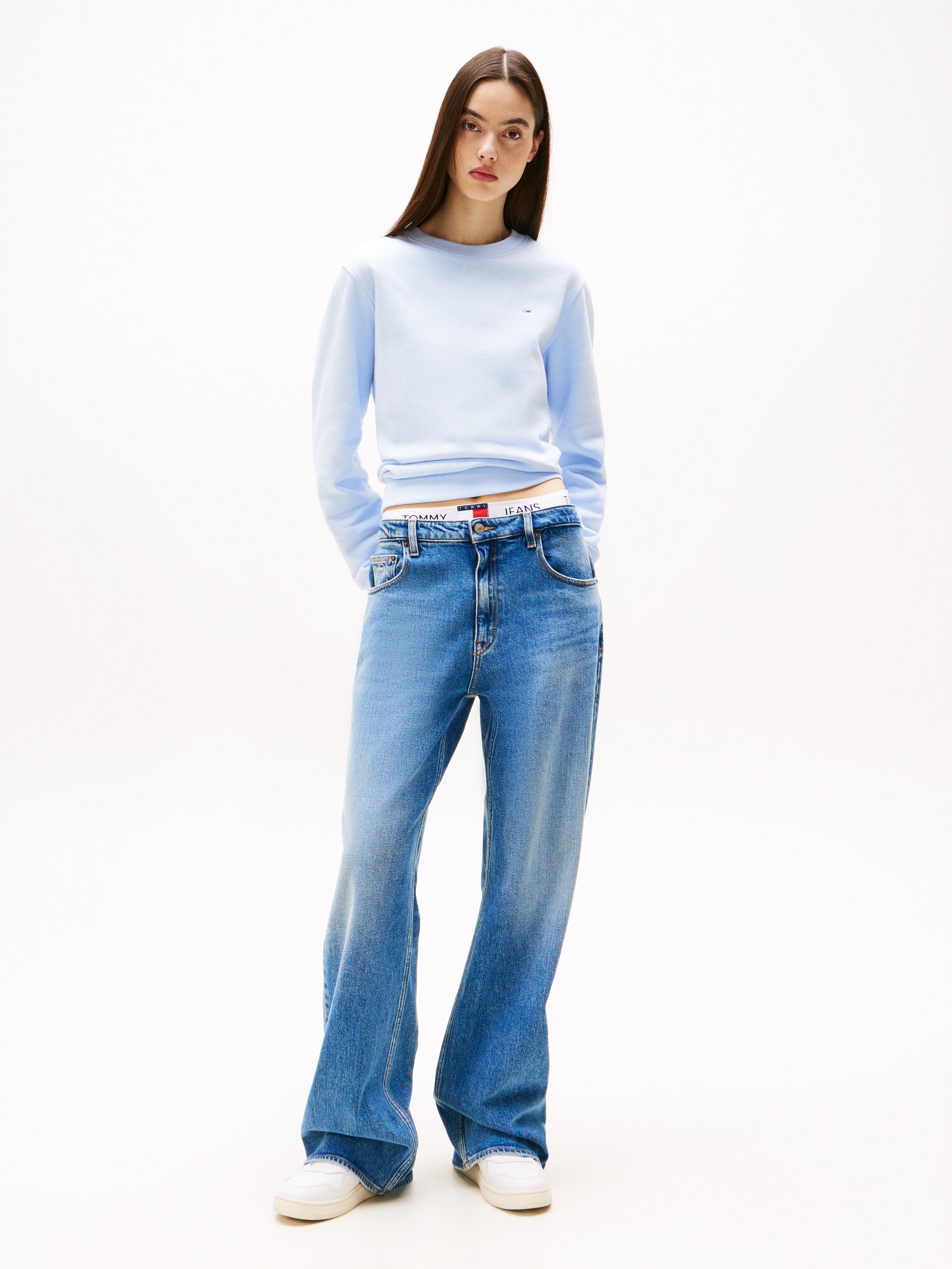 Tommy Jeans Relax-fit-Jeans »MIA MR RLXD STR«, in blauer Waschung, mit Hammerschlaufe
