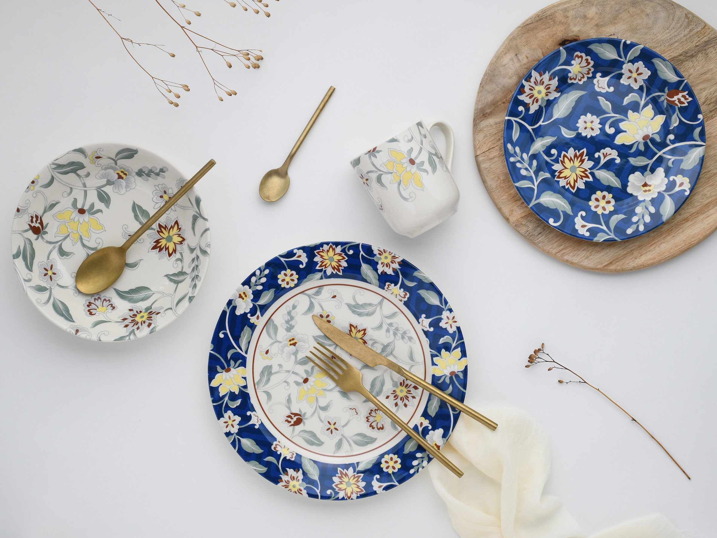 CreaTable Kombiservice »Odessa, Kombi-Service 16-tlg« Blumendekor