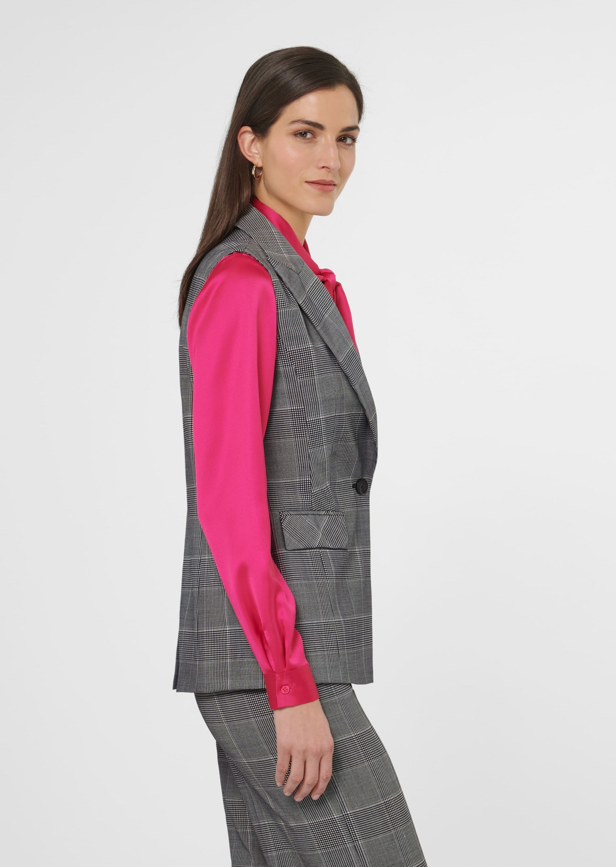 MADELEINE Kurzweste »Weste Klassisch-elegante Glencheck-Weste«
