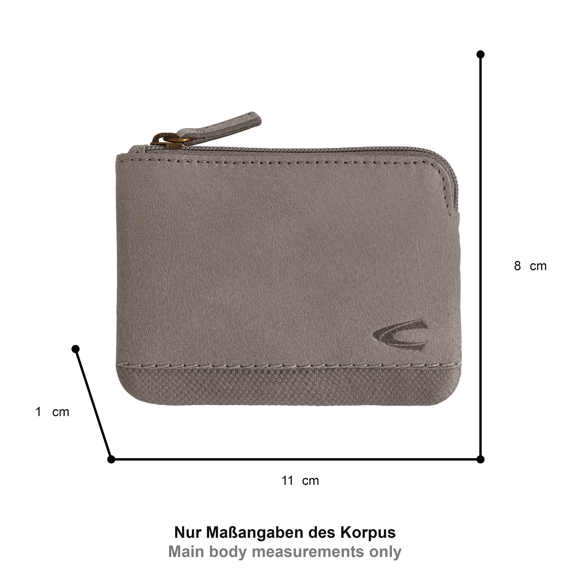 camel active Schlüsseltasche »Nimbus« weich genarbtes Leder mit leicht abgesetzten Ziernähte, dezentes Logo