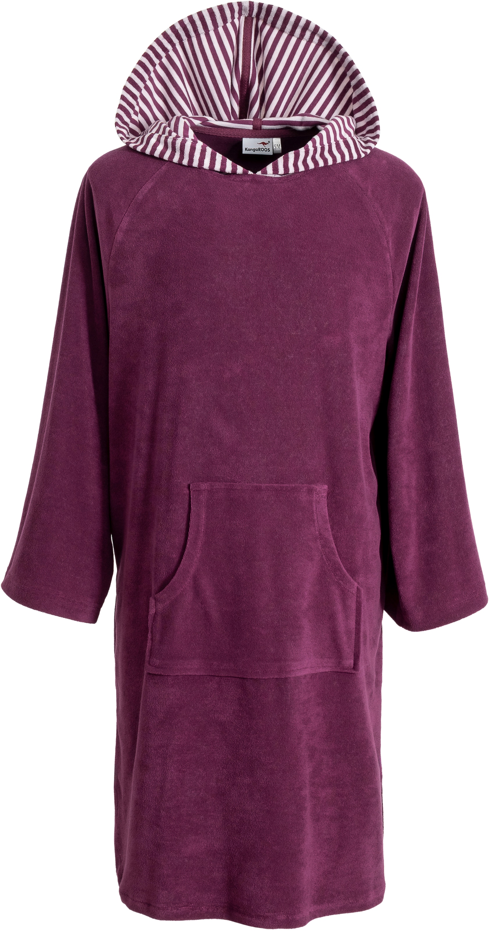 KangaROOS Badeponcho »Dalia Surfponcho, ideal für Sauna, Spa & im Urlaub« 1 Stk. weich, Uni-Farben mit Streifen, leicht, Unisex, für Damen und Herren