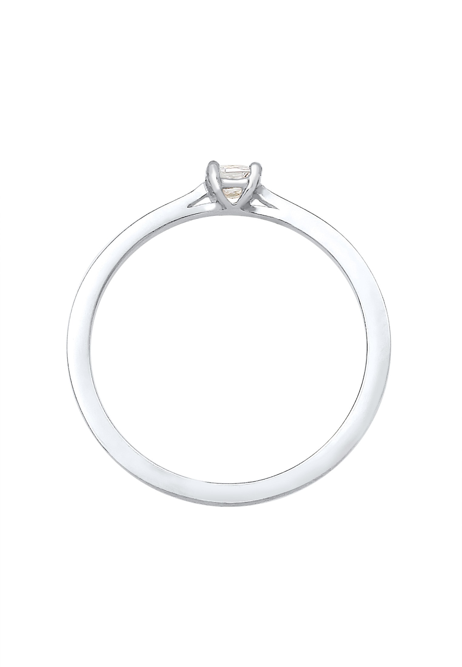 Elli DIAMONDS Verlobungsring »Ring Diamant 0.1 ct. Solitär Verlobung 925 Silber«