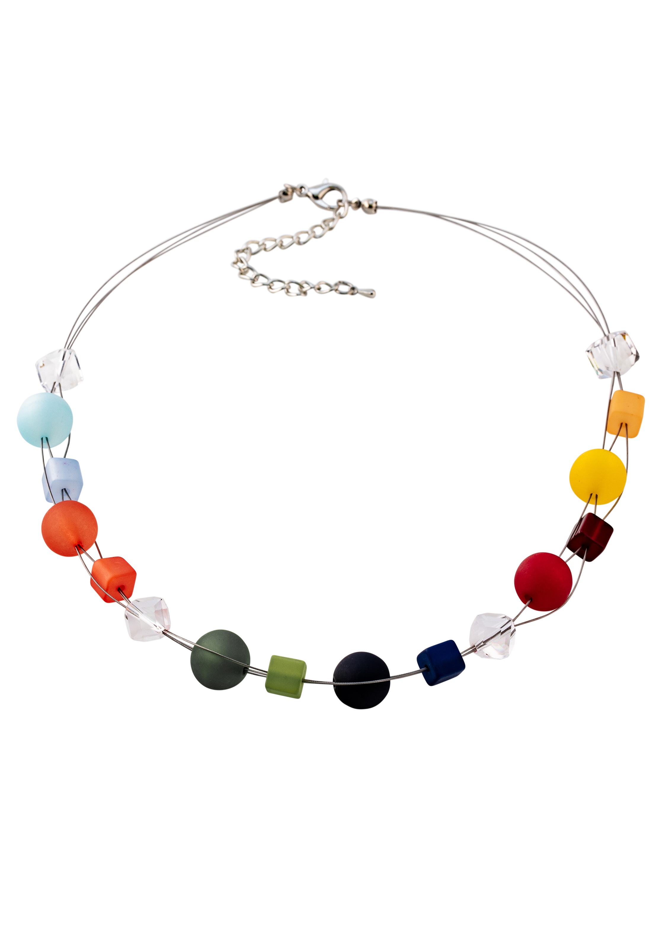 J.Jayz Collier »Drahtcollier, bunt, mehrreihig«, Made in Germany, mit Glassteinen kaufen