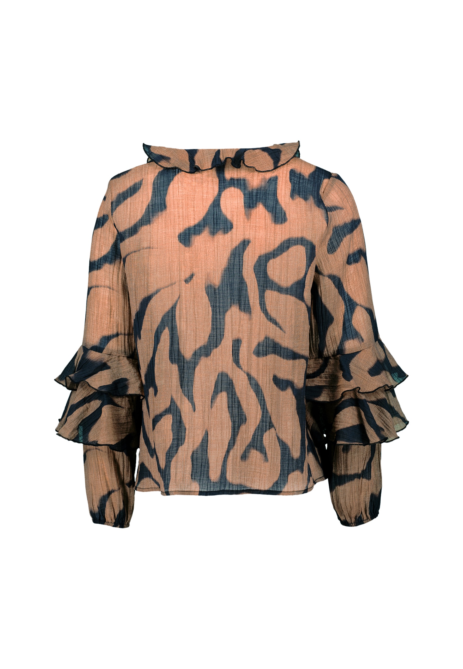 Zero Crinklebluse »Crinkle-Bluse mit Volants«