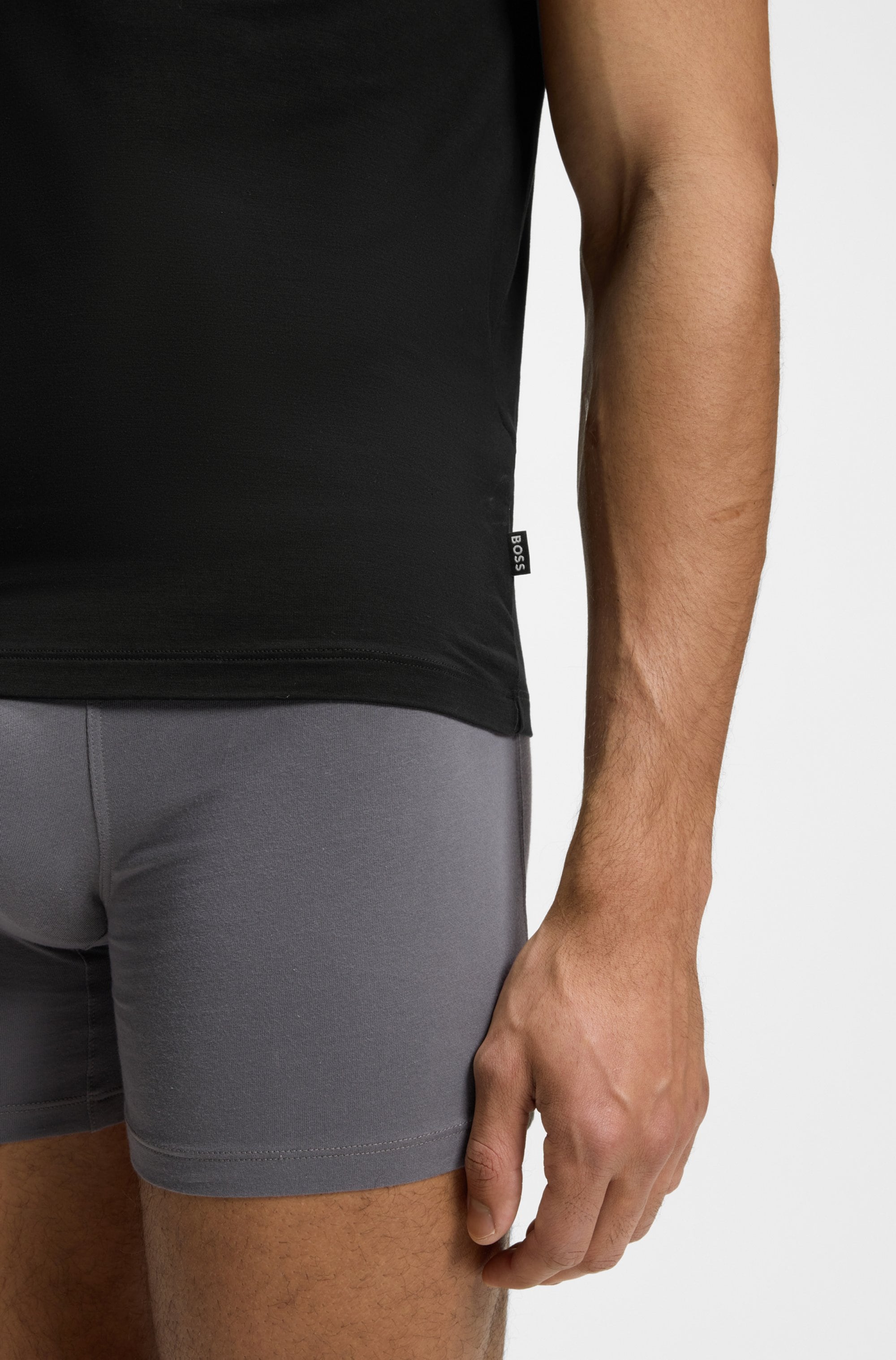 BOSS T-Shirt »TShirt RN 3P Natura« 3 Stk. einfarbiges T-Shirt mit Markenlabel