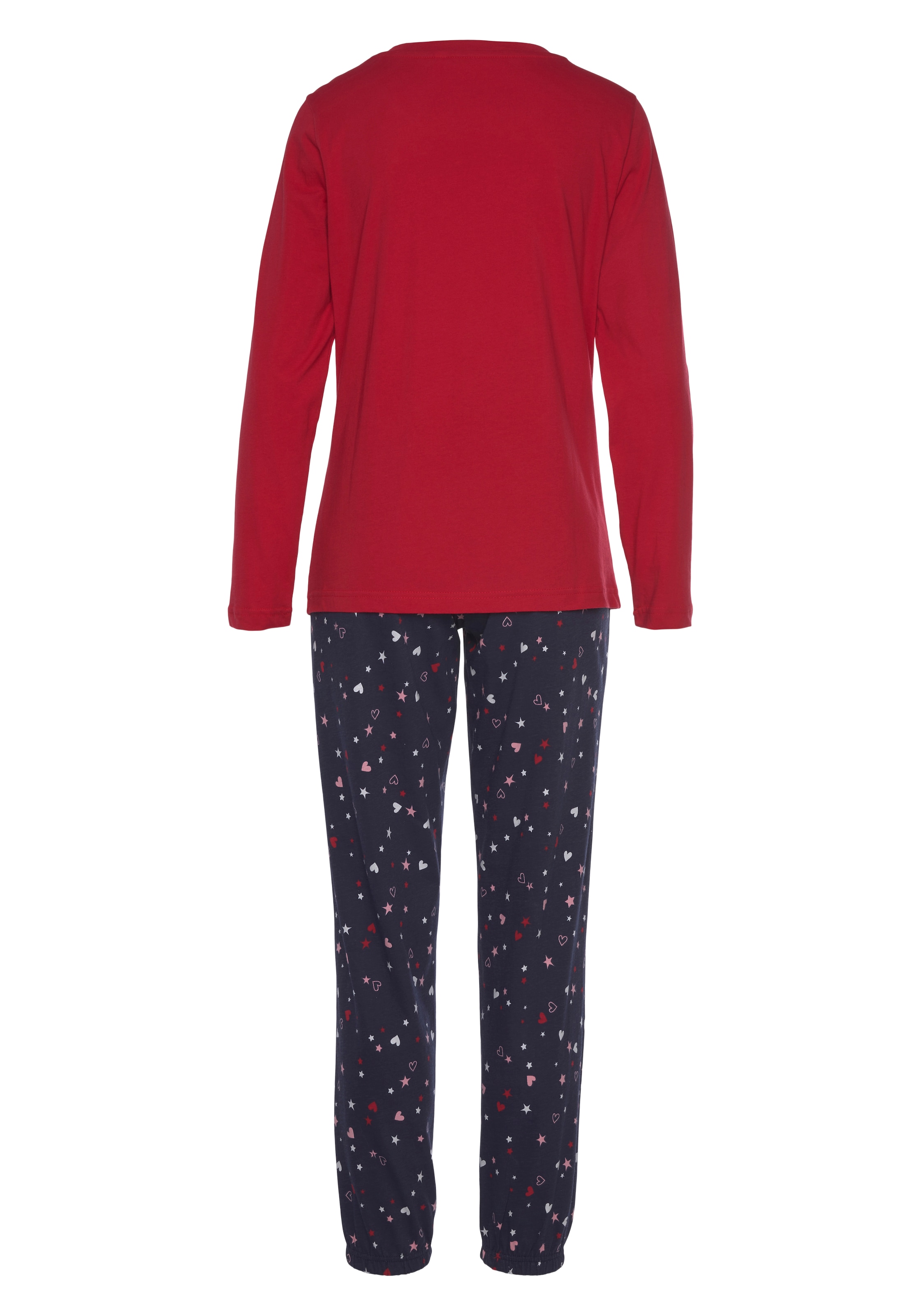 Vivance Dreams Pyjama, (2 tlg.), mit niedlichem Herzen-Sterne-Druck