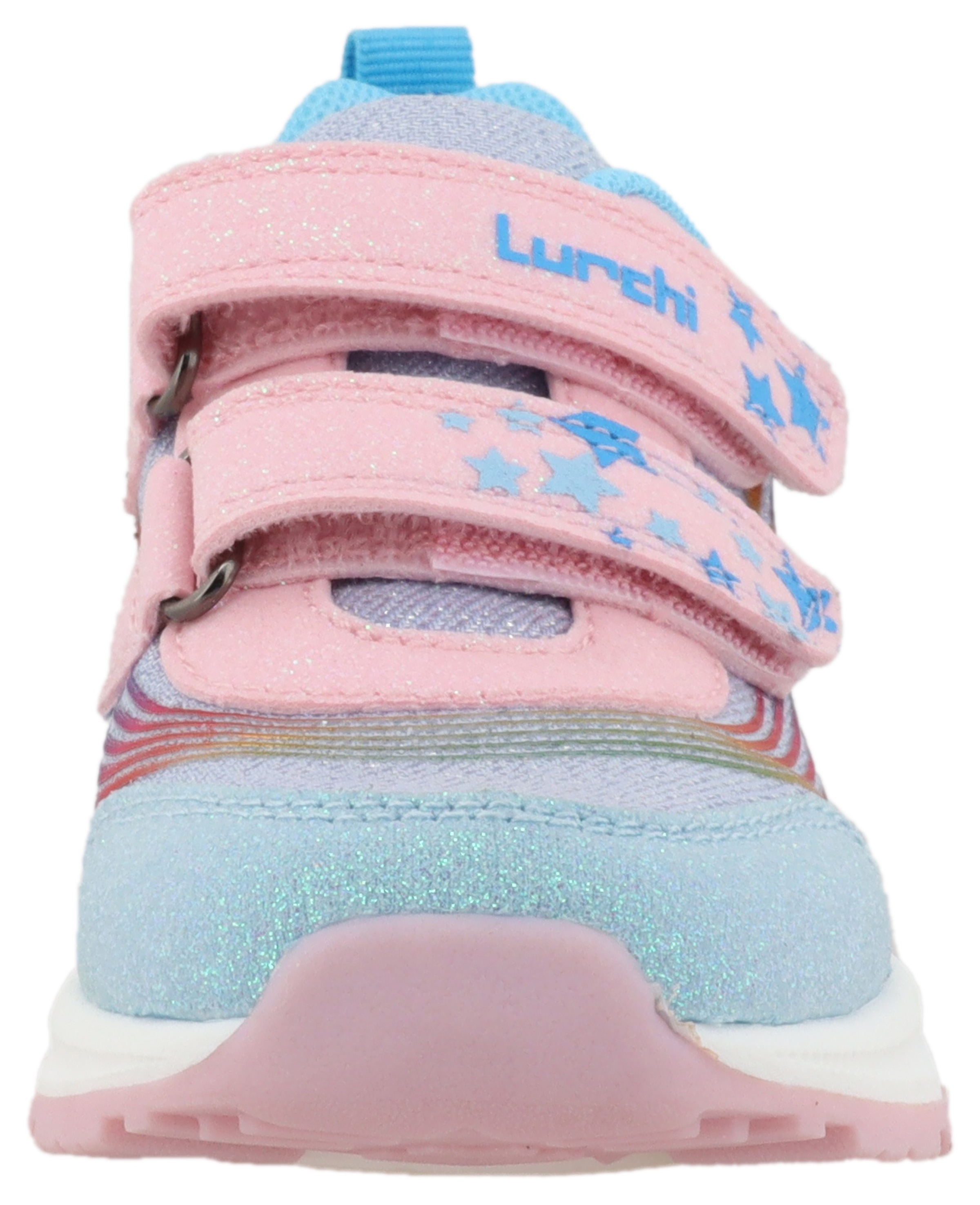 Lurchi Klettschuh »Abelia«, mit Streifen in Regenbogenfarben, Größenschablone zum Download