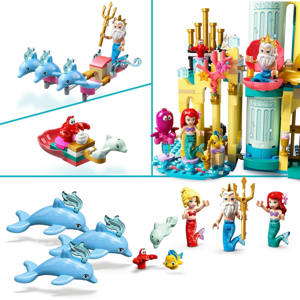 LEGO® Konstruktionsspielsteine »Arielles Unterwasserschloss (43207), LEGO® Disney Princess«, (498 St.)