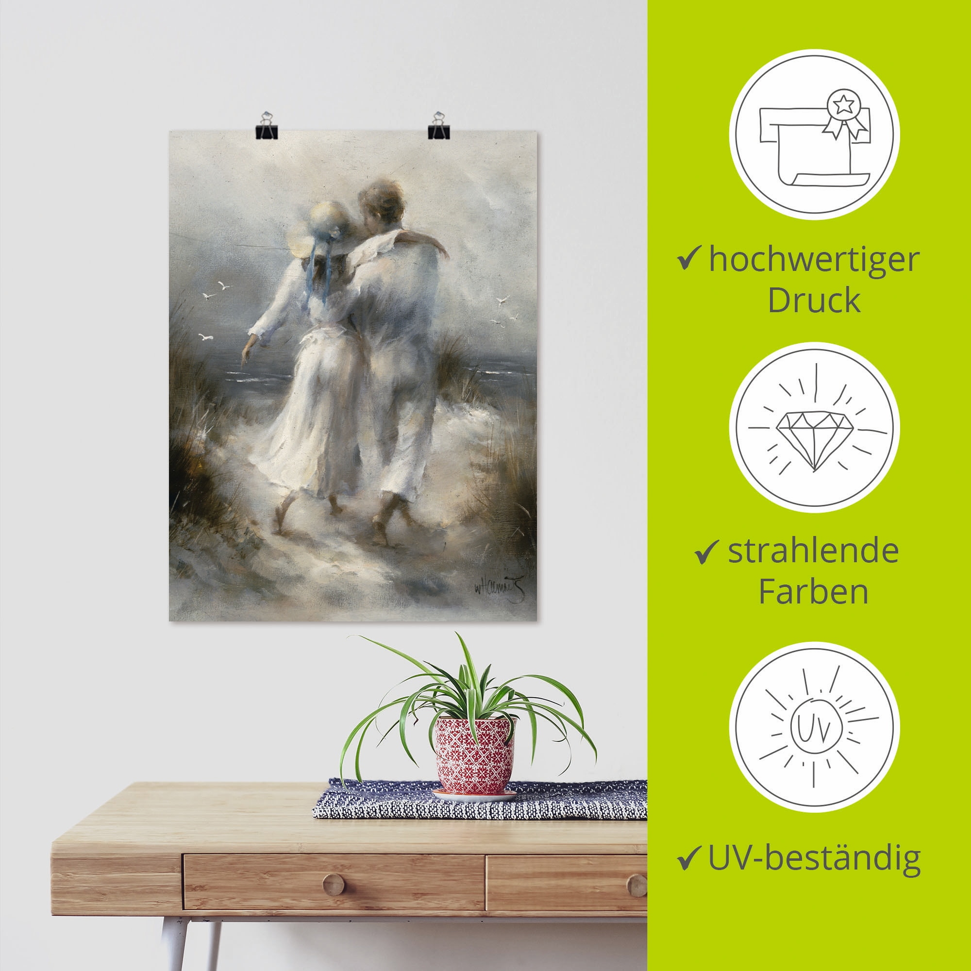 Artland Wandbild »Romantik«, Paar, (1 St.), als Leinwandbild, Poster, Wandaufkleber in verschied. Größen