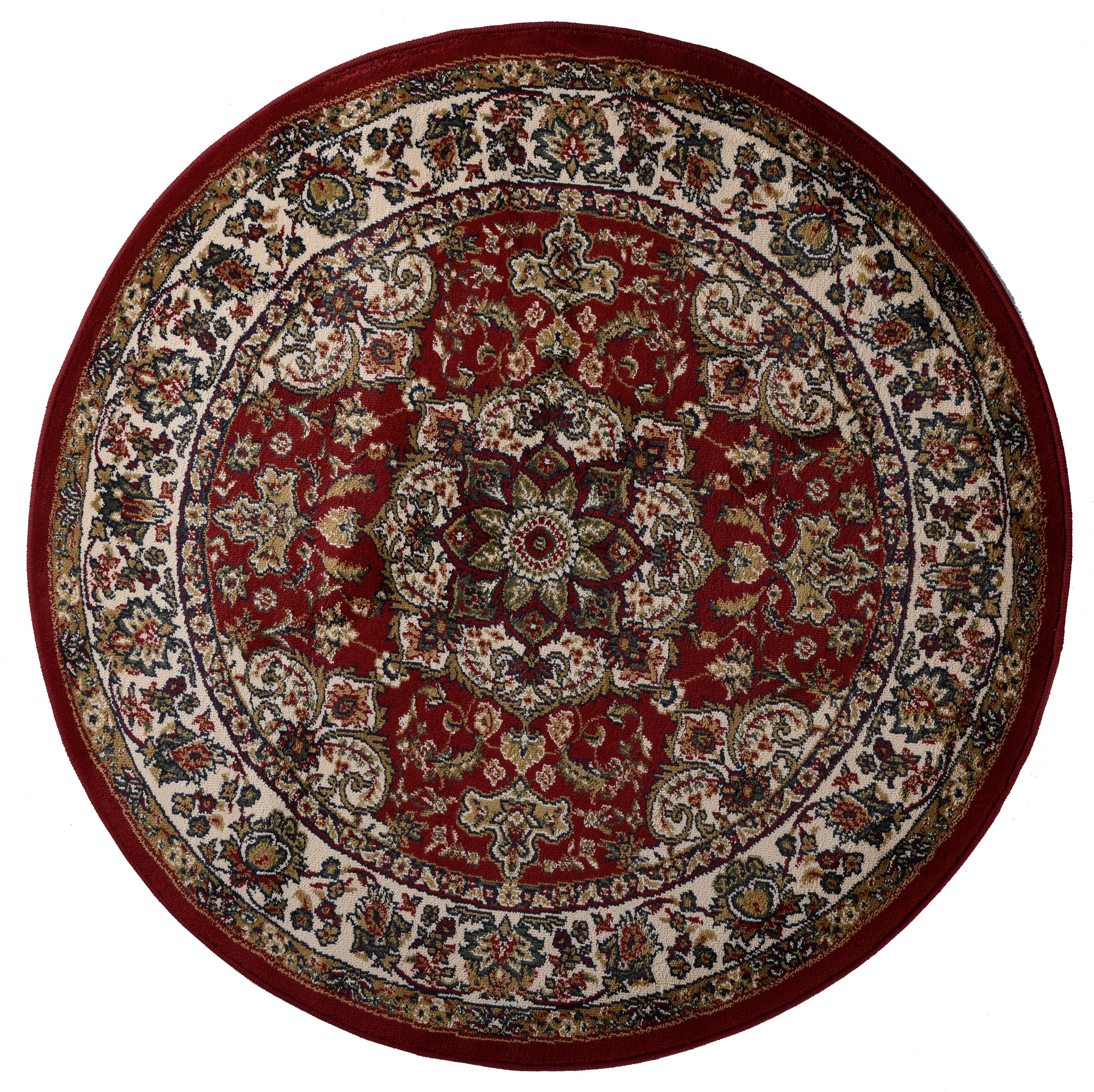 THEKO Teppich »Hamadan 359« rund 10 mm Höhe Kurzflor, Orient-Optik