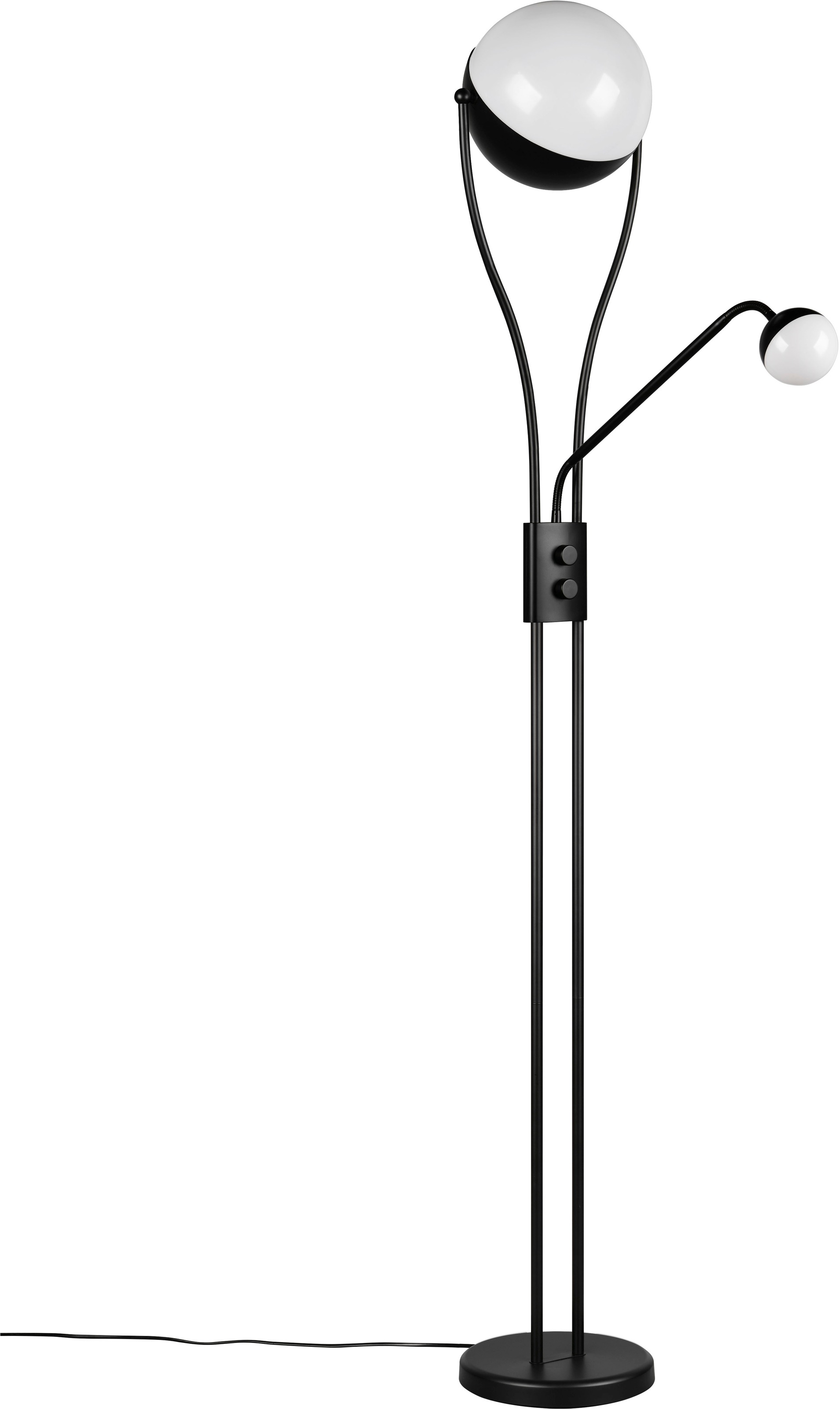 TRIO Leuchten LED Stehlampe »CHRIS, LED Stehleuchte, mit Lesearm, Drehdimmer« LED-Board 1 Stk. Warmweiß flexibles Leselicht getrennt schalten + dimmen, warmweißes Licht 3000K