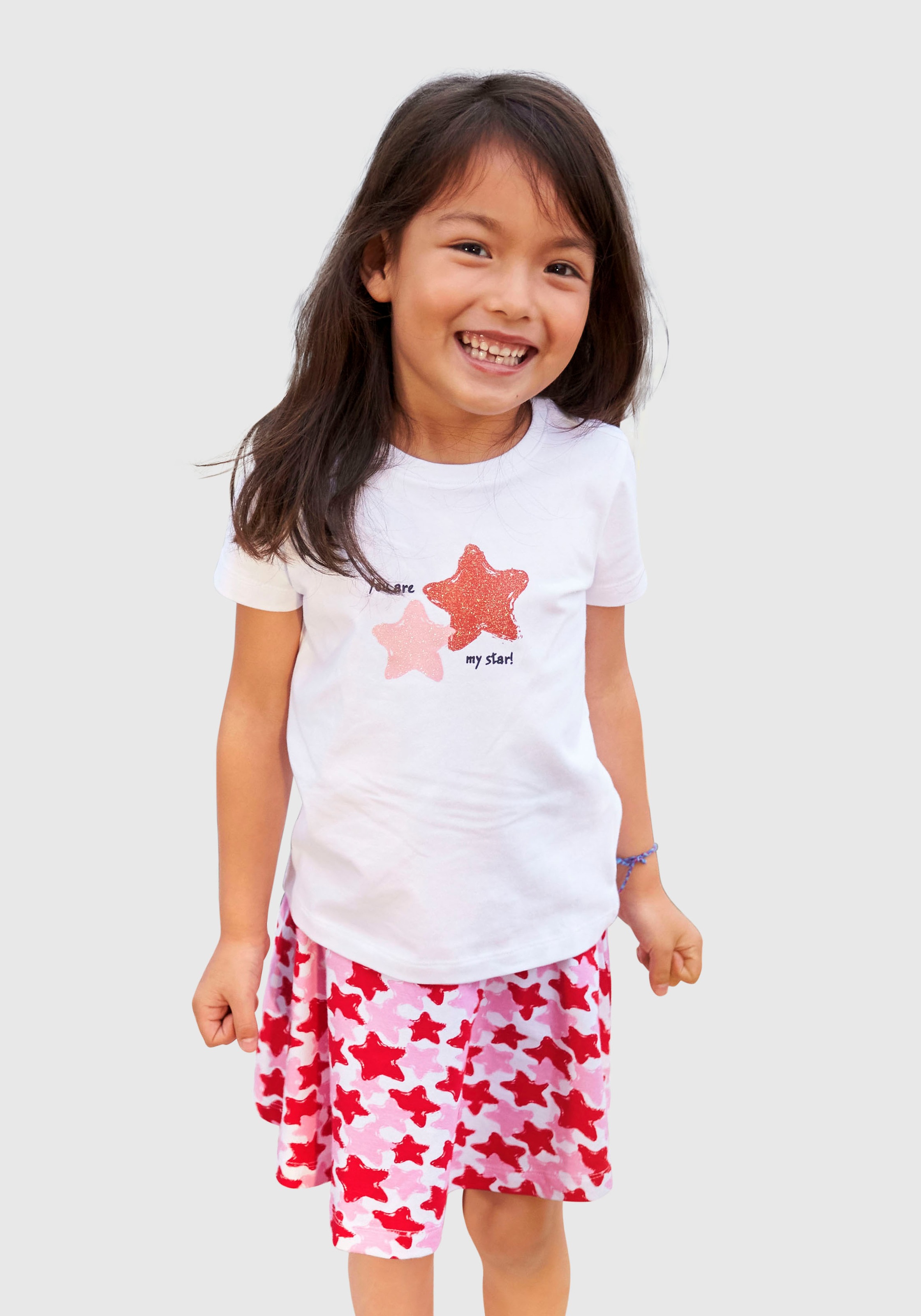 KIDSWORLD Shirt & Rock, (Set), mit Glitzerdruck kaufen
