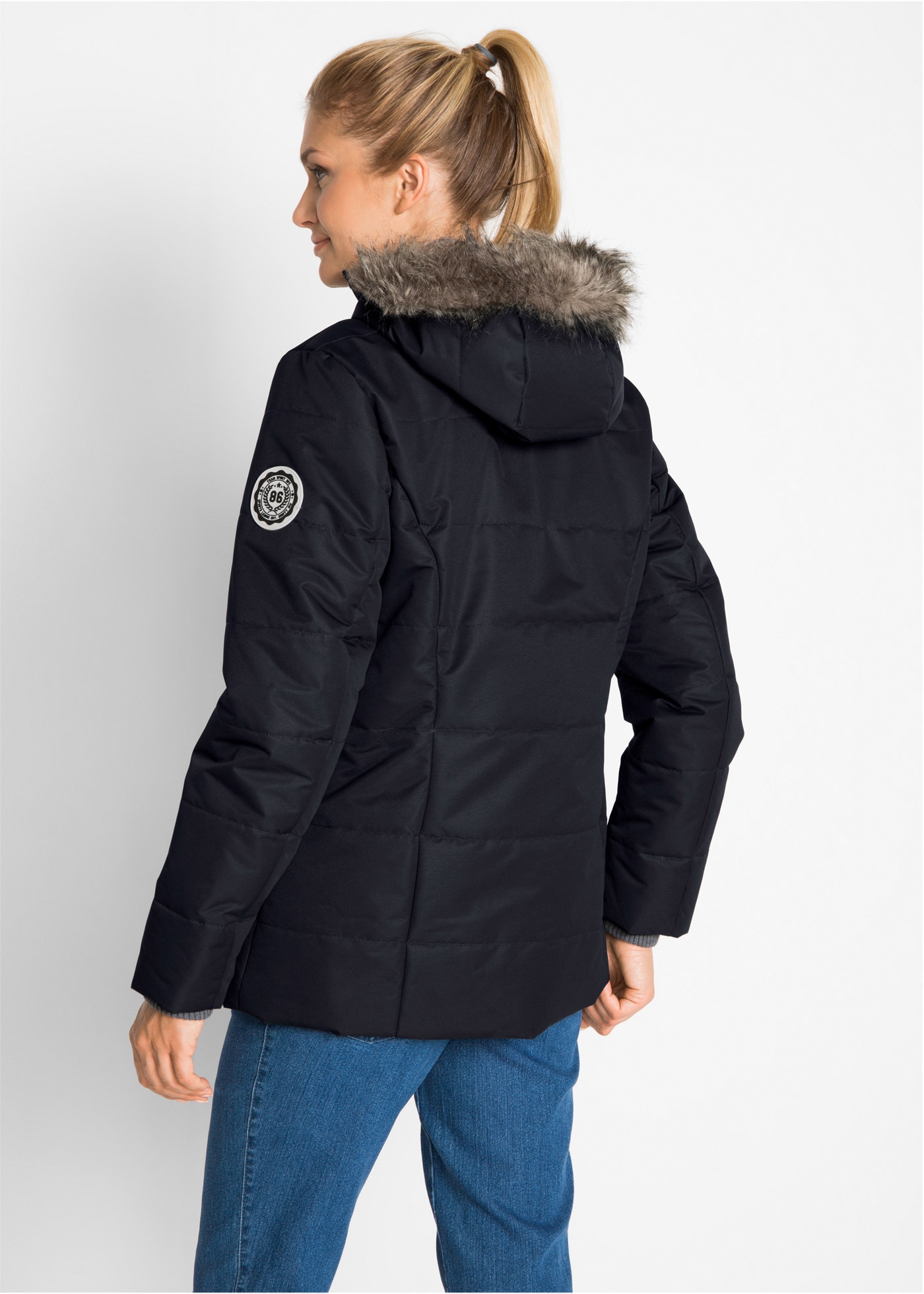 bonprix Winterjacke »Winterjacke in 2-in1 Optik« mit Kapuze Winterjacke in 2-in1 Optik