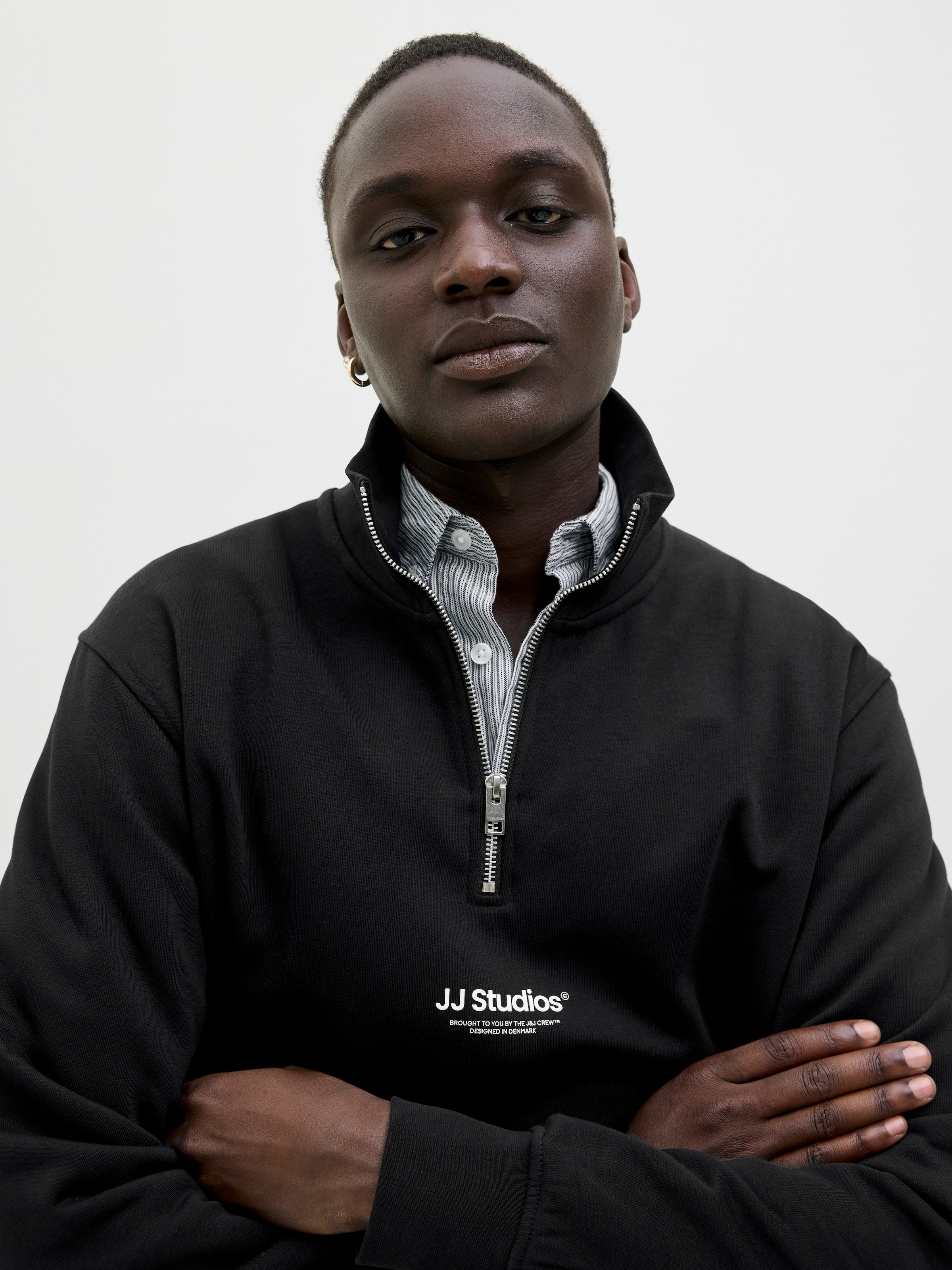 Jack & Jones Sweatshirt »JJESOHO SWEAT QUARTER ZIP HN NOOS«, Baumwollmischung, relaxed fit
