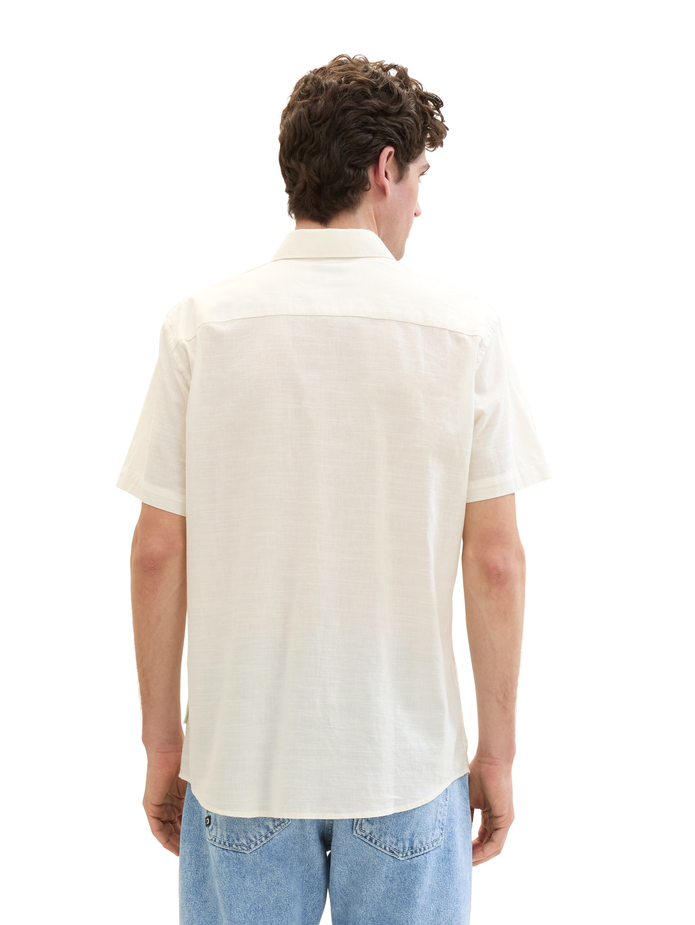 TOM TAILOR Denim Kurzarmhemd, mit melierter Optik