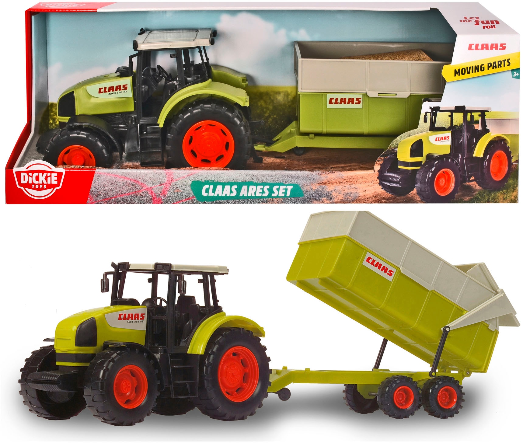 Dickie Toys Spielzeug-Traktor »CLAAS Ares Set«, mit Kipper