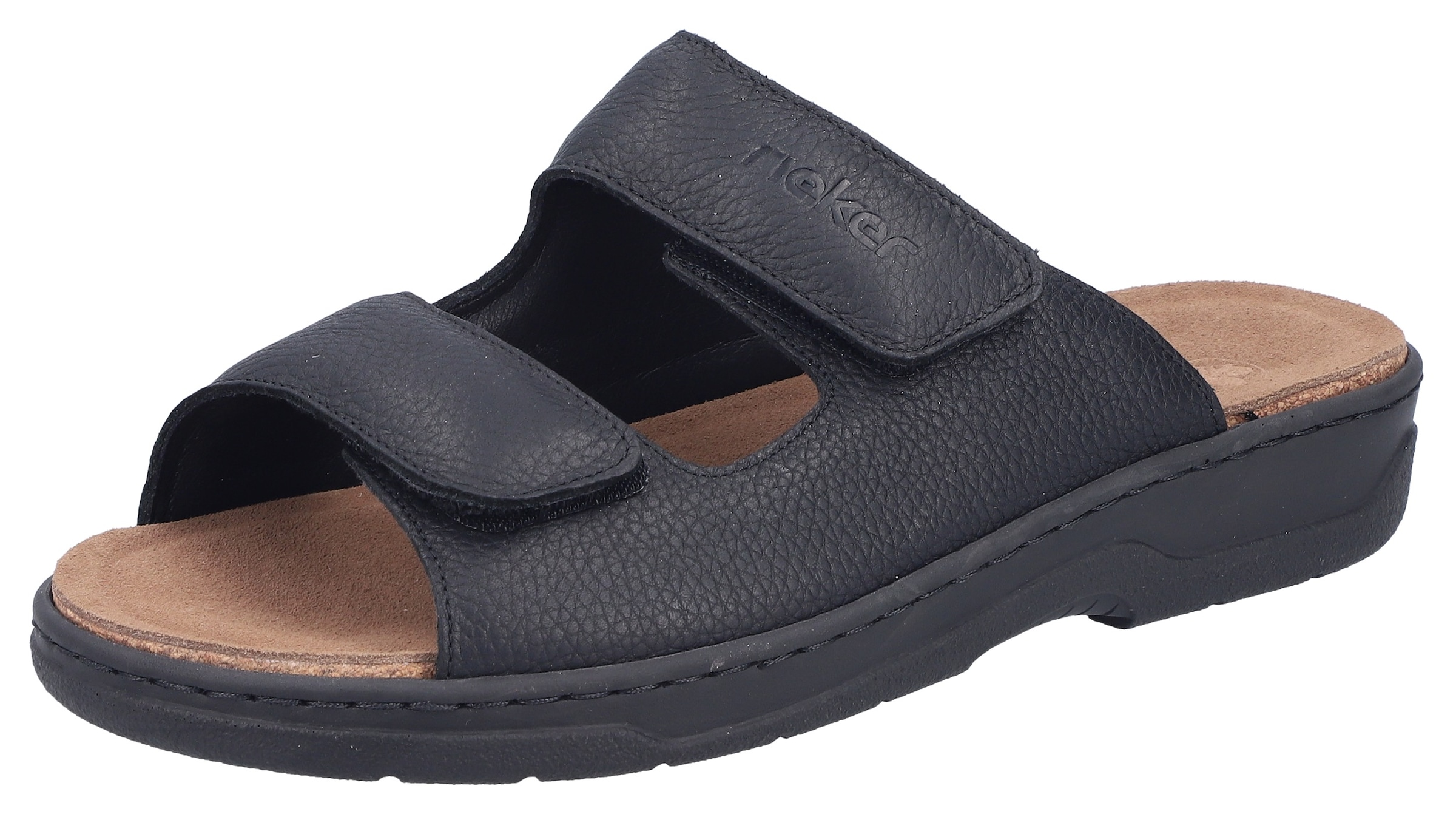 Rieker Pantolette  Sommerschuh, Hausschuh mit Klettverschlüsse