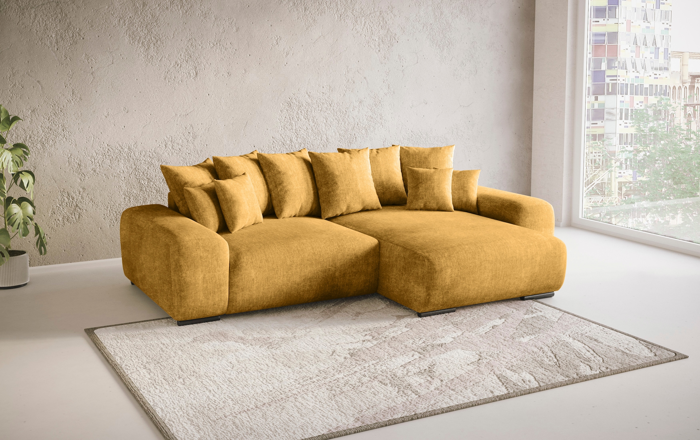Mr. Couch Polsterecke »Sundance, L-Form«, Dauerschläfer mit Bett, Bettkasten, bis 140 kg belastbar