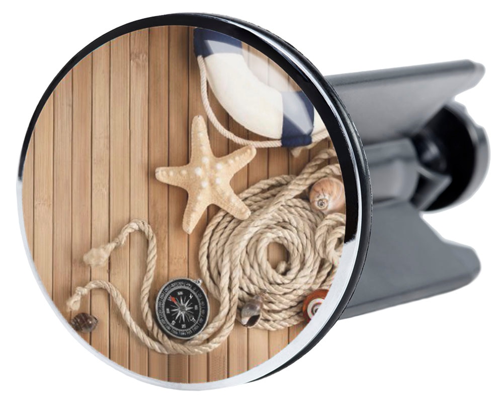 Sanilo Badaccessoire-Set »Maritime« bestehend aus WC-Sitz, Badteppich, Stöpsel, Seifenspender, WC-Bürste